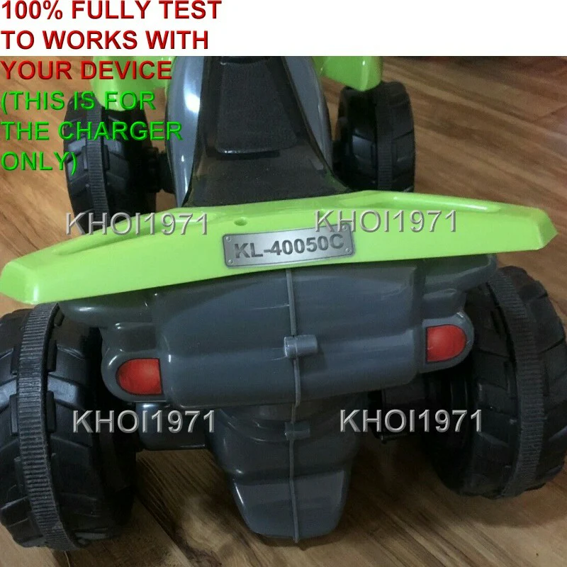 6V Green and Black AC Charger Adapter for ATV Quad Ride-On Vehicles Model KL 40050C - Image 3
