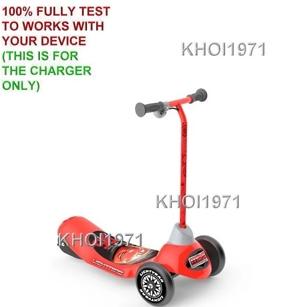 8FT AC Charger Adapter for Pulse Disney Cars Safe Start 3-Wheel Electric Scooter - Image 2