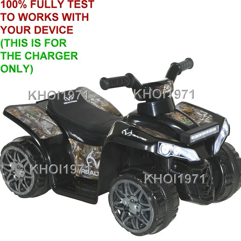 6V Wall Charger AC Adapter for Black Camo Ride-On Vehicle with Realtree Design - Image 2