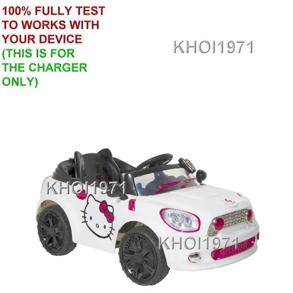 8FT White AC Wall Charger Adapter for Dynacraft Hello Kitty Coupe Ride-On Model 8801-65 - Image 2