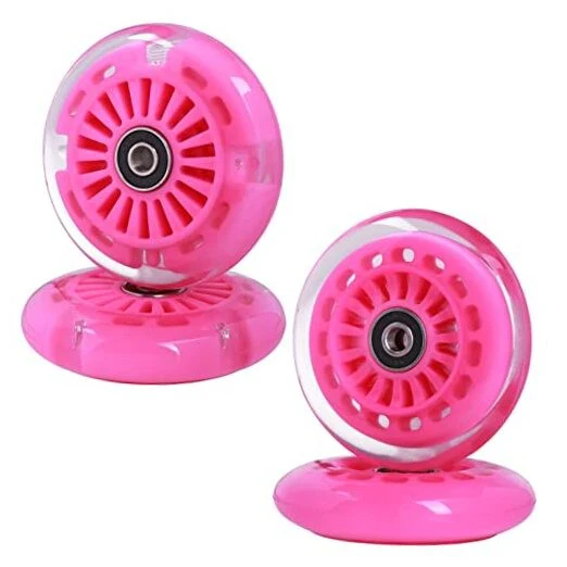 90mm Pink Polyurethane Replacement Wheels Set for Wiggle Car PlasmaCar Upgrades