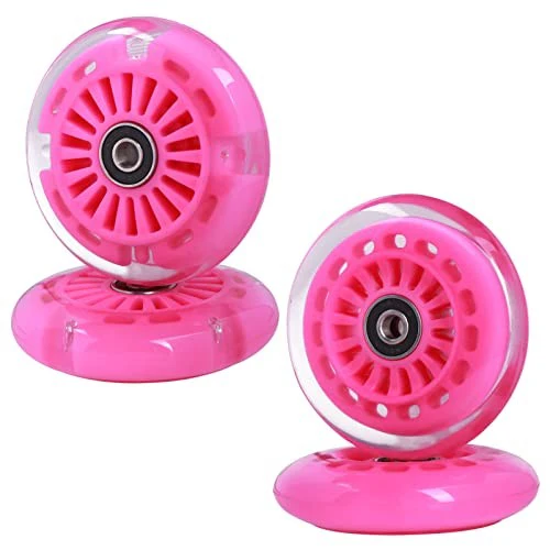 90mm Pink Polyurethane Replacement Wheels Set for Wiggle Car PlasmaCar Upgrades - Image 2