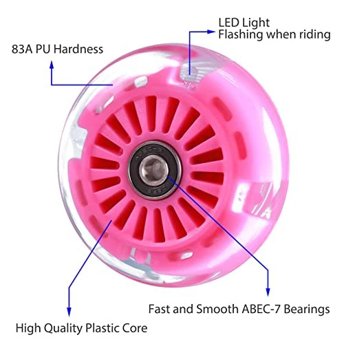 90mm Pink Polyurethane Replacement Wheels Set for Wiggle Car PlasmaCar Upgrades - Image 3
