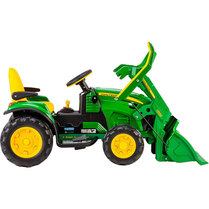 Adjustable Seat 12V Battery-Powered Ride-On Ground Loader with Flip-up Armrests - Image 3