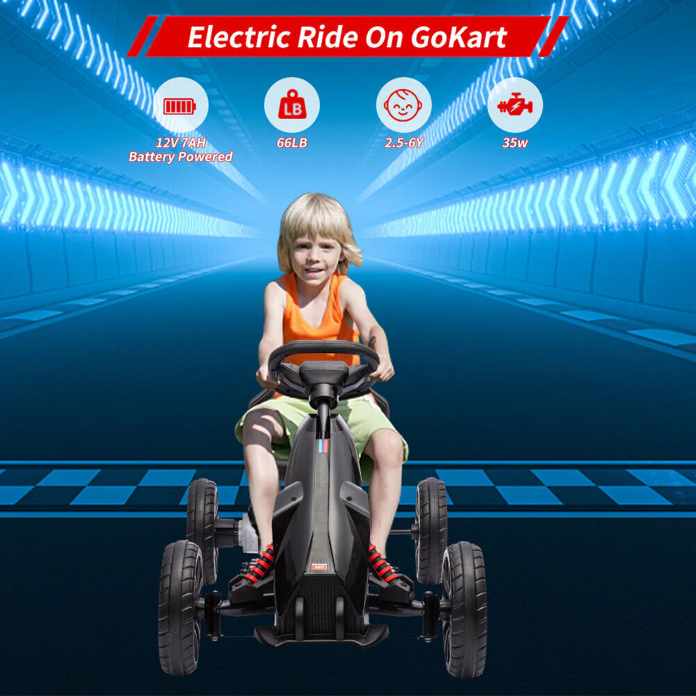 Adjustable Seat 4-Wheel Pedal Go Kart for Kids with Safety Belt - Image 10
