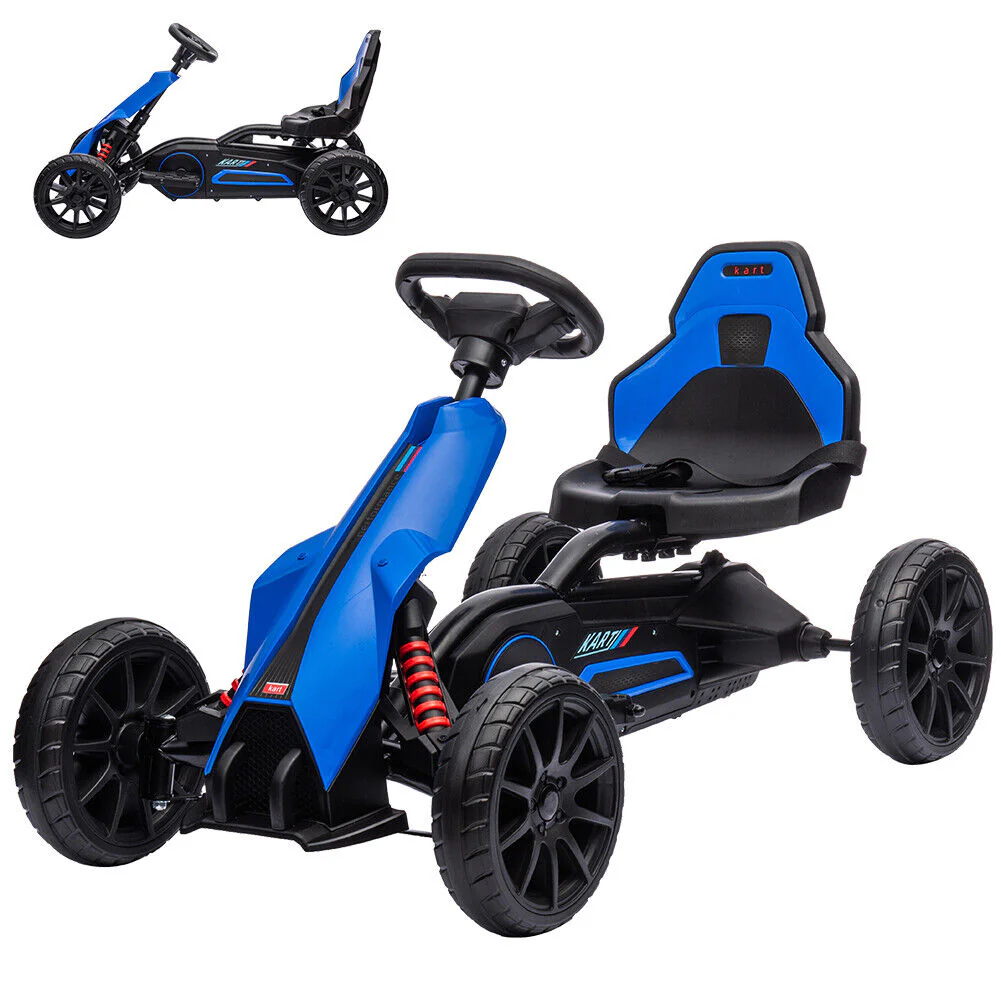 Adjustable Seat 4-Wheel Pedal Go Kart for Kids with Safety Belt - Image 4