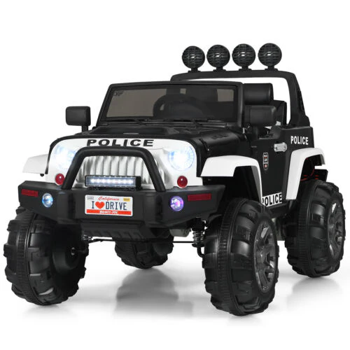 Adventure-Ready 12V Kids Ride On Truck with RC Control, Spring Suspension, Lights, Music, and Trunk