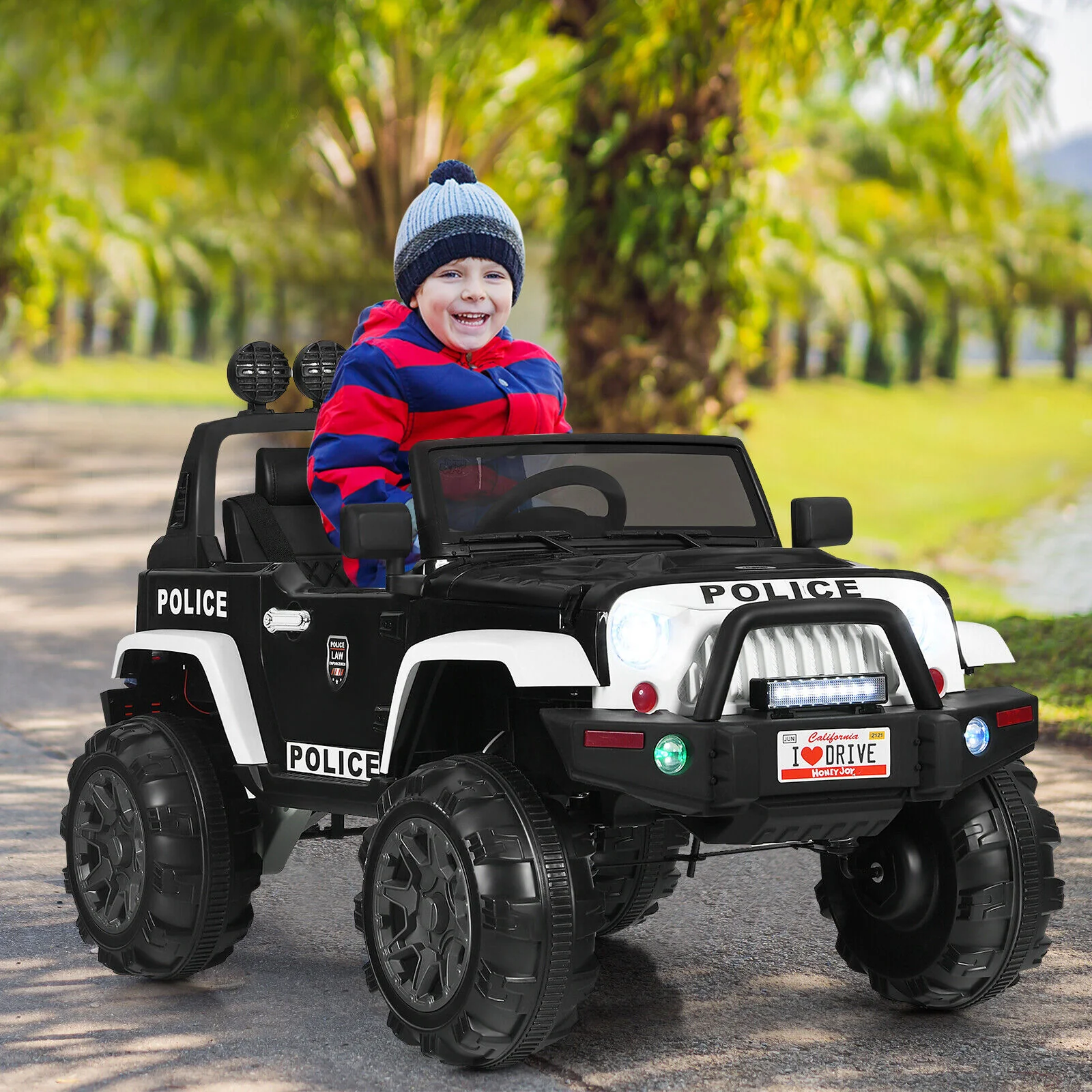 Adventure-Ready 12V Kids Ride On Truck with RC Control, Spring Suspension, Lights, Music, and Trunk - Image 3