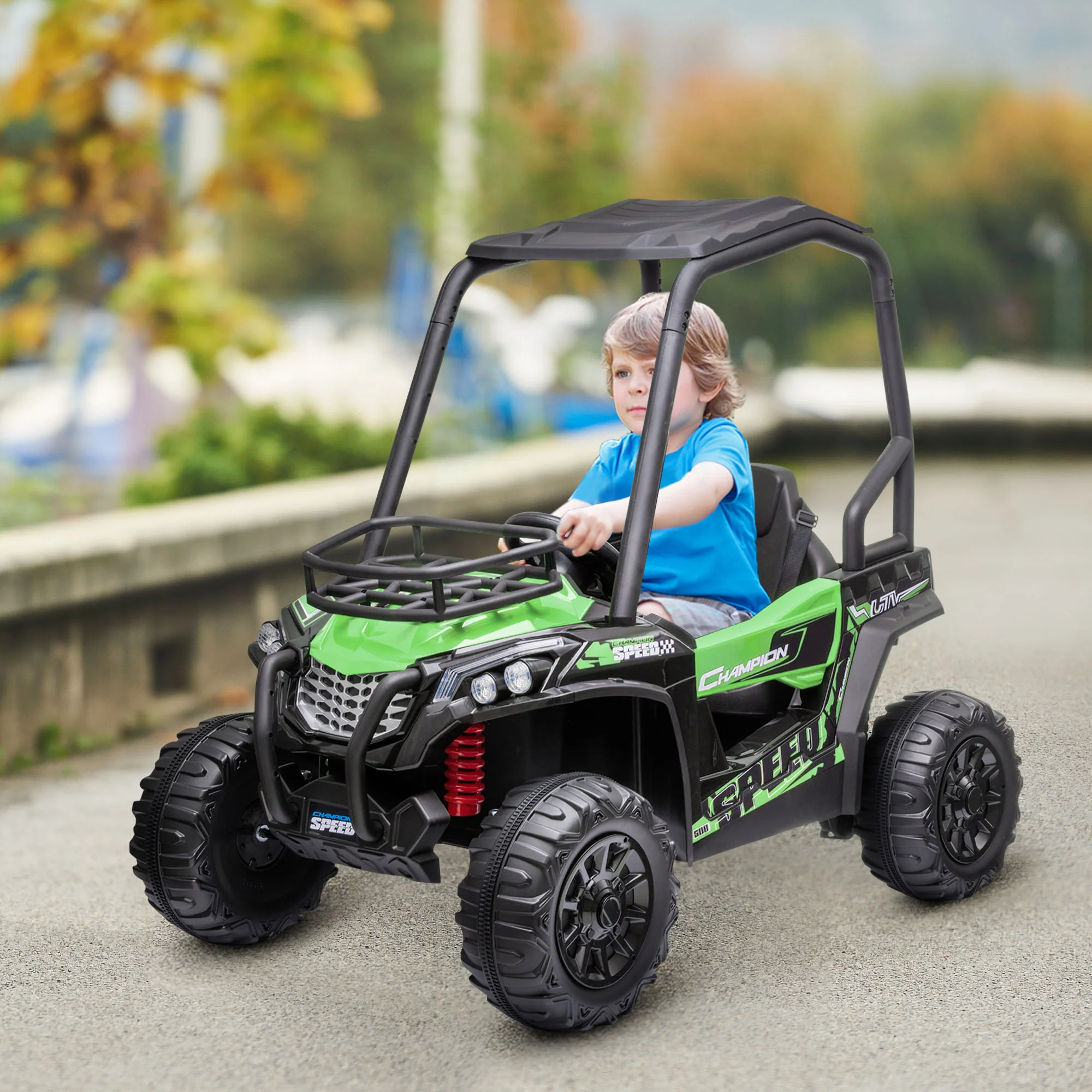 12V Dual Motor Kids Electric Ride-On UTV Toy with MP3 and USB Music Player