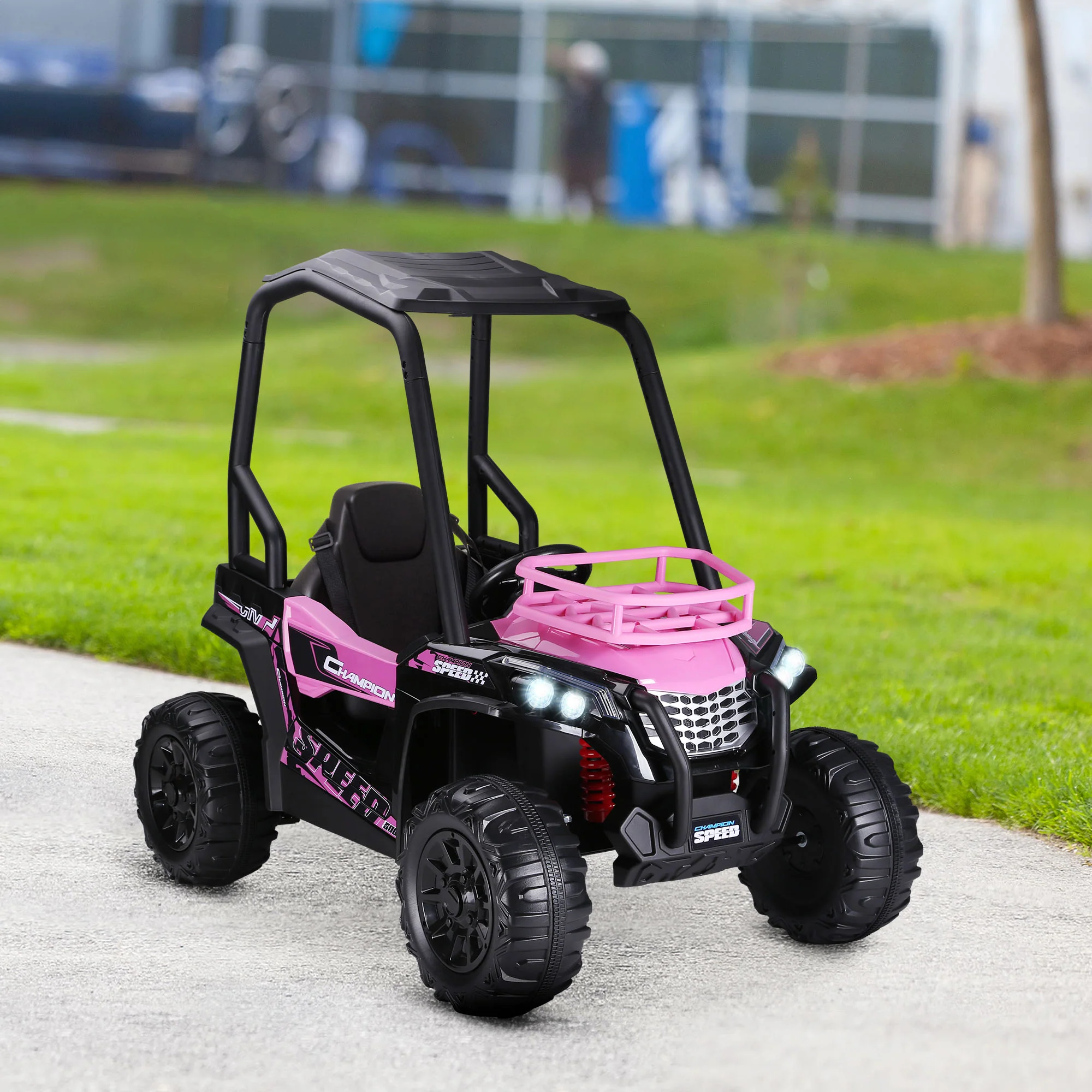 12V Dual Motor Kids Electric Ride-On UTV Toy with MP3 and USB Music Player - Image 44