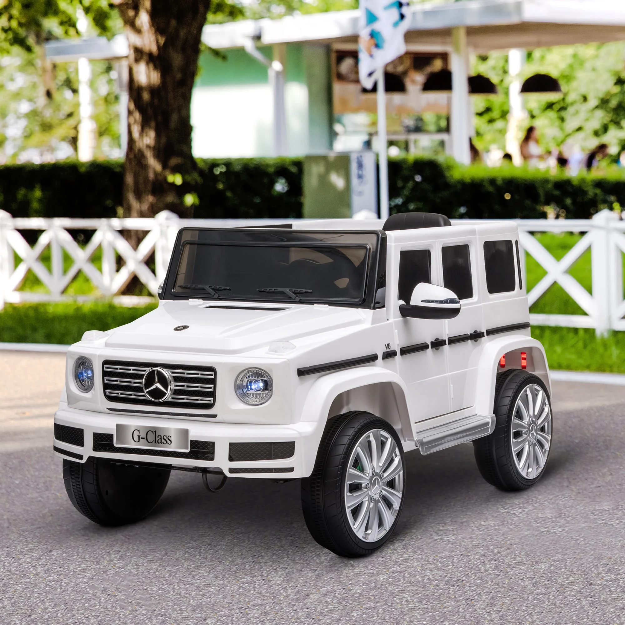 12V Kids Electric Ride-On Car Toy with Remote Control, Headlights, and Suspension