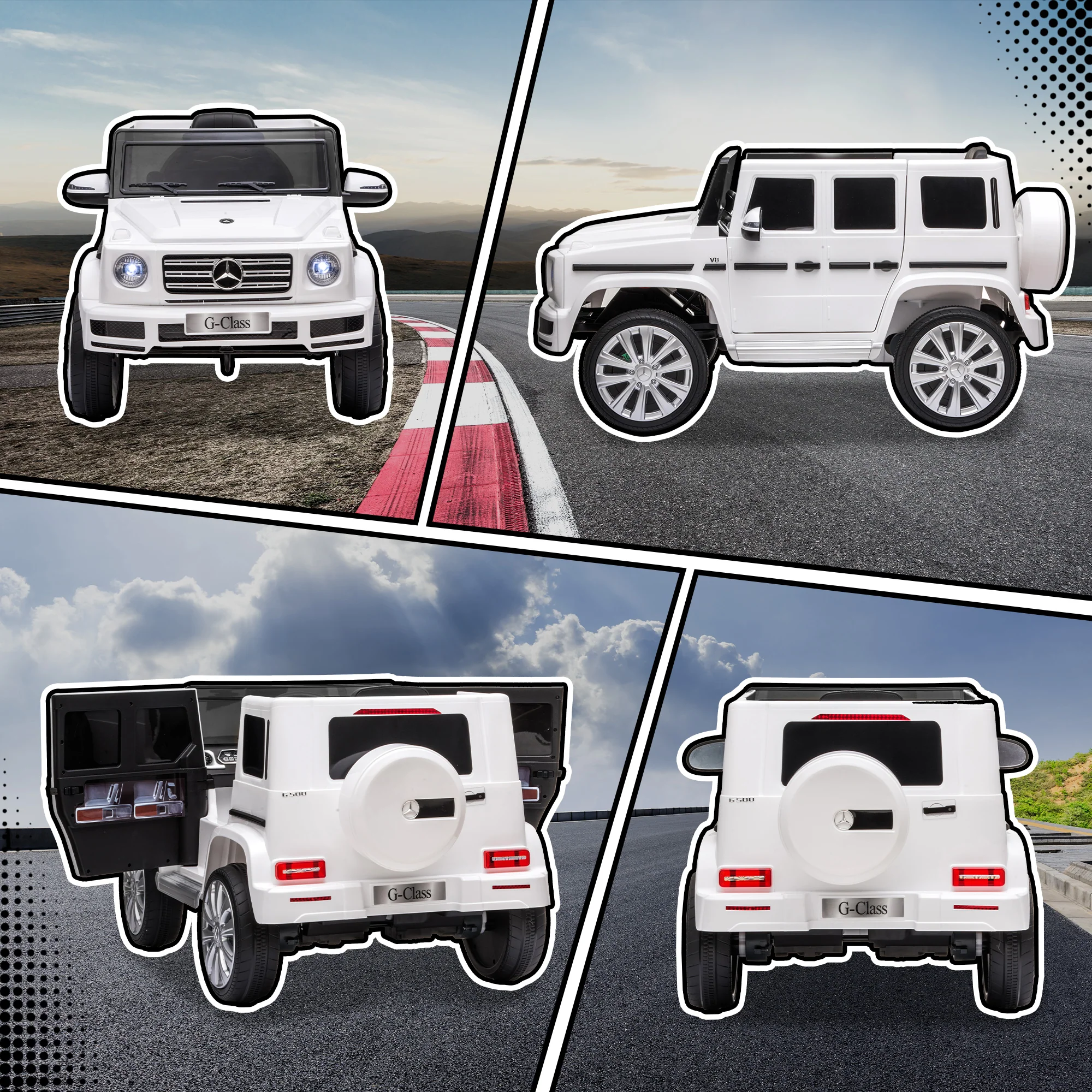 12V Kids Electric Ride-On Car Toy with Remote Control, Headlights, and Suspension - Image 10