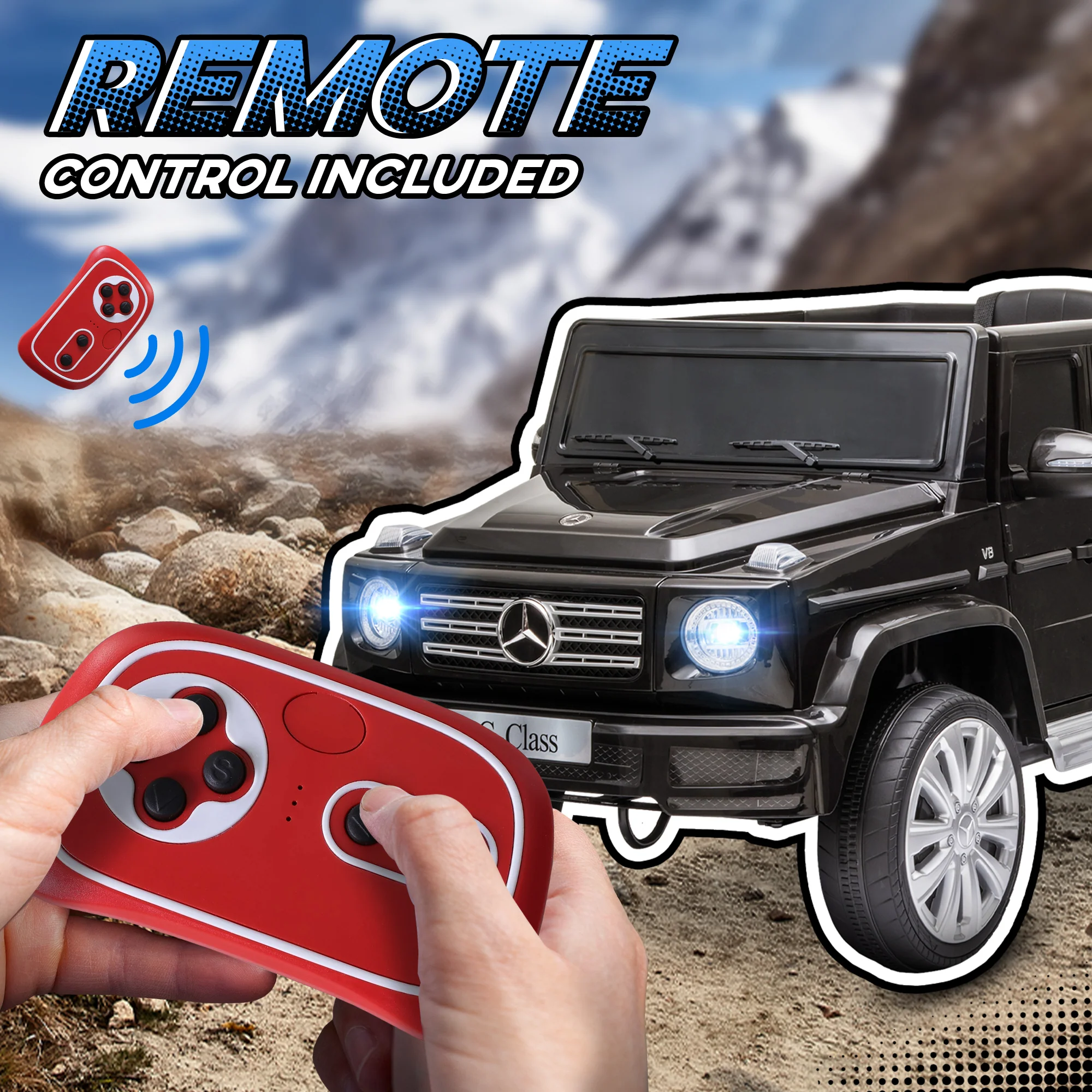 12V Kids Electric Ride-On Car Toy with Remote Control, Headlights, and Suspension - Image 20