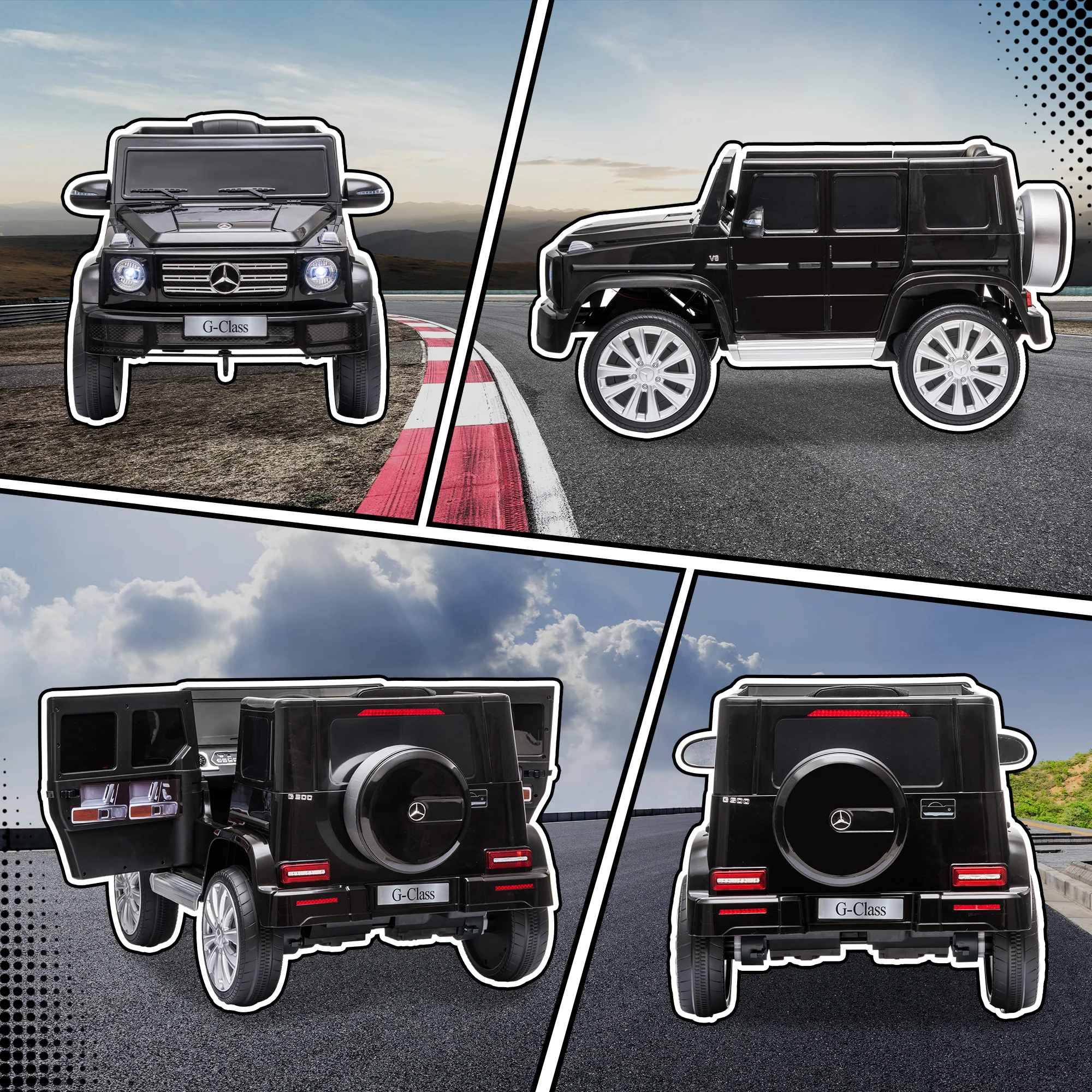 12V Kids Electric Ride-On Car Toy with Remote Control, Headlights, and Suspension - Image 22