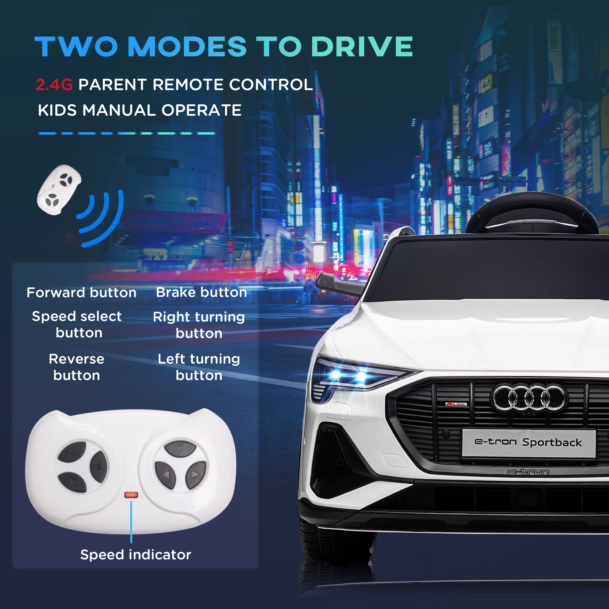 12V Kids Electric Ride-On Car with 2 Doors, Lights, and Horn for Boys and Girls - Image 18