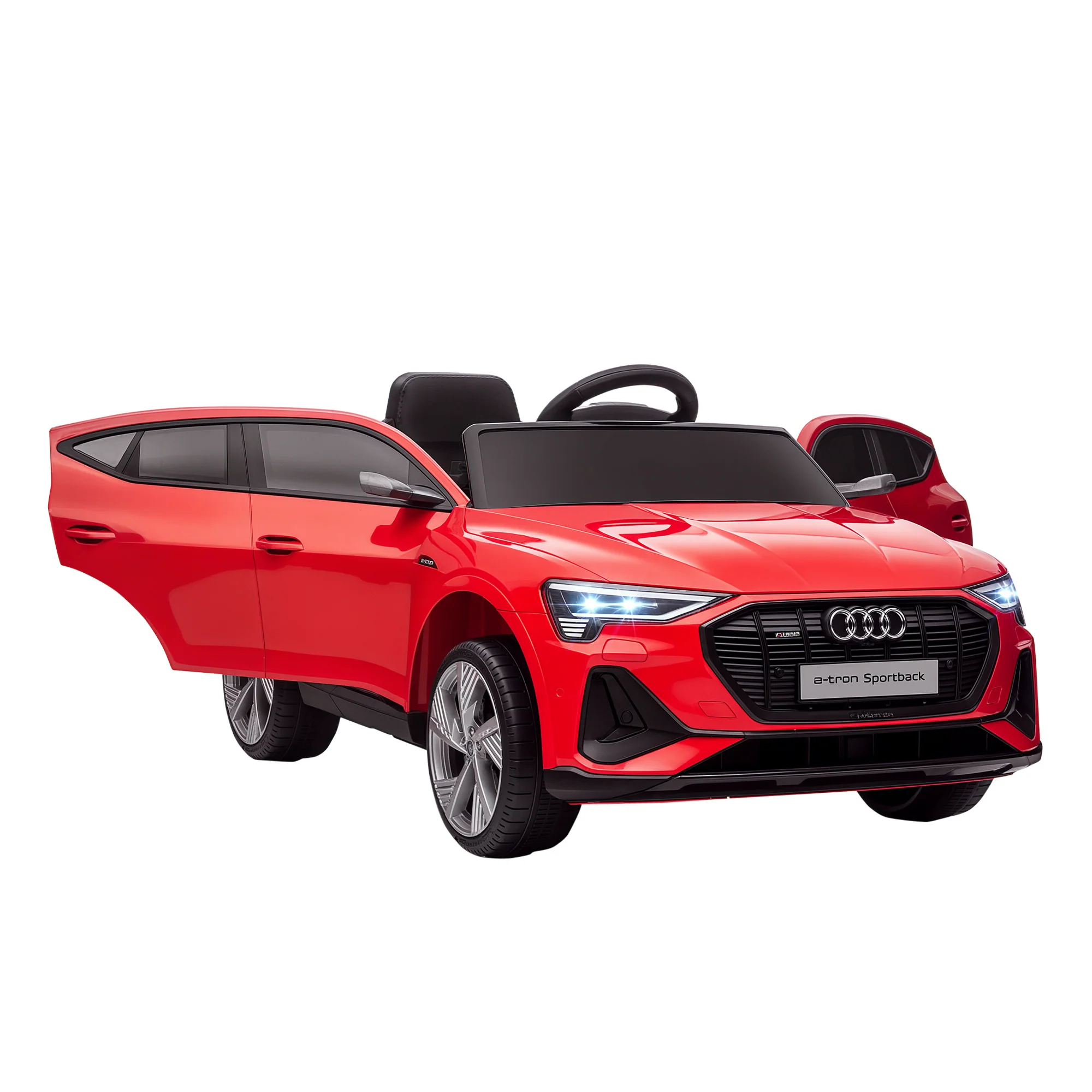 12V Kids Electric Ride-On Car with 2 Doors, Lights, and Horn for Boys and Girls - Image 3