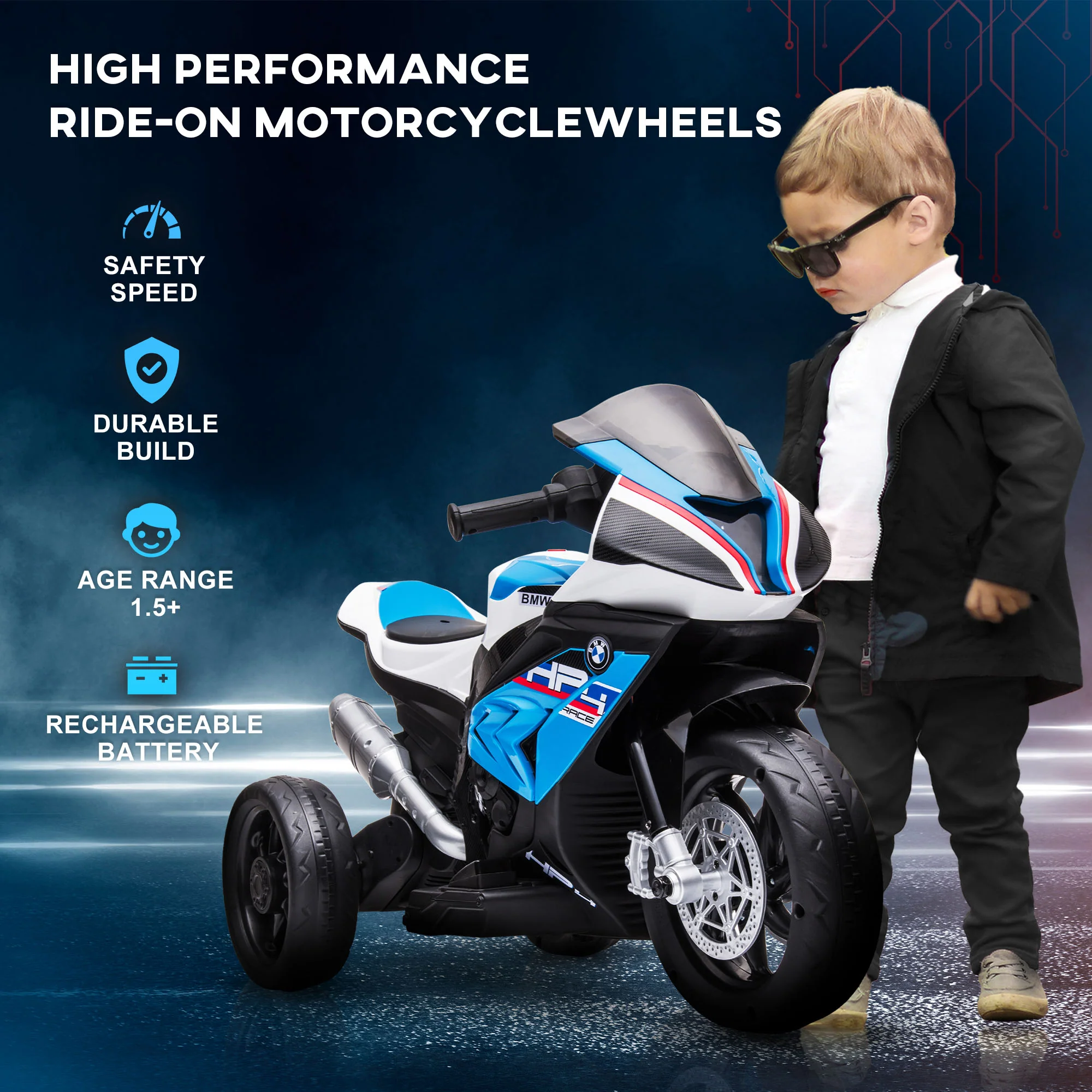 Electric Kids Ride-On Motorcycle with Music Feature for Ages 18 to 60 Months - Image 17