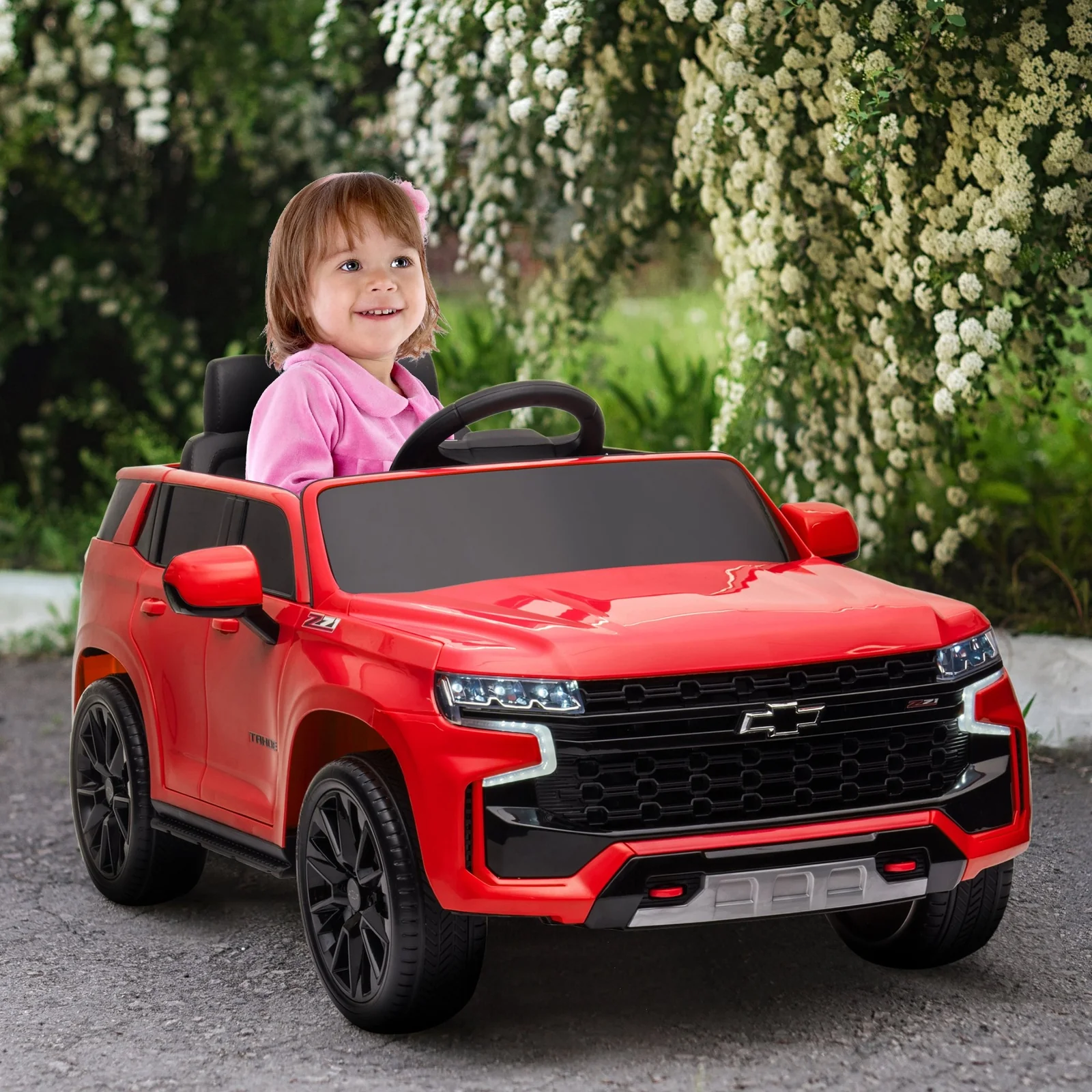 Licensed Chevrolet Tahoe 12V Battery-Powered Kids Ride-On Car - Image 2