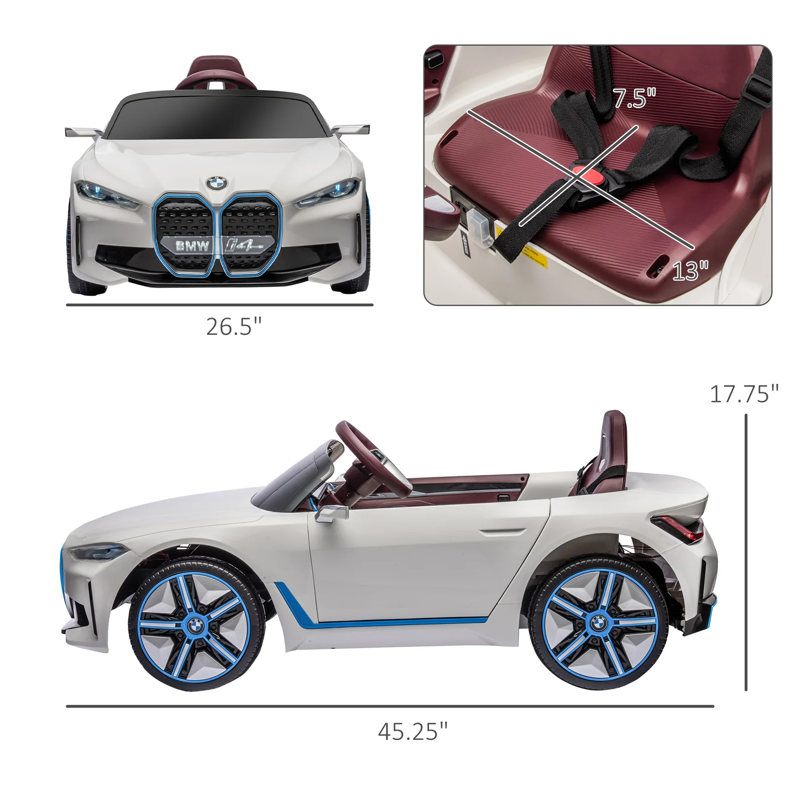 12V Licensed BMW Electric Ride-On Car for Kids with 2.4G Remote Control - Image 10
