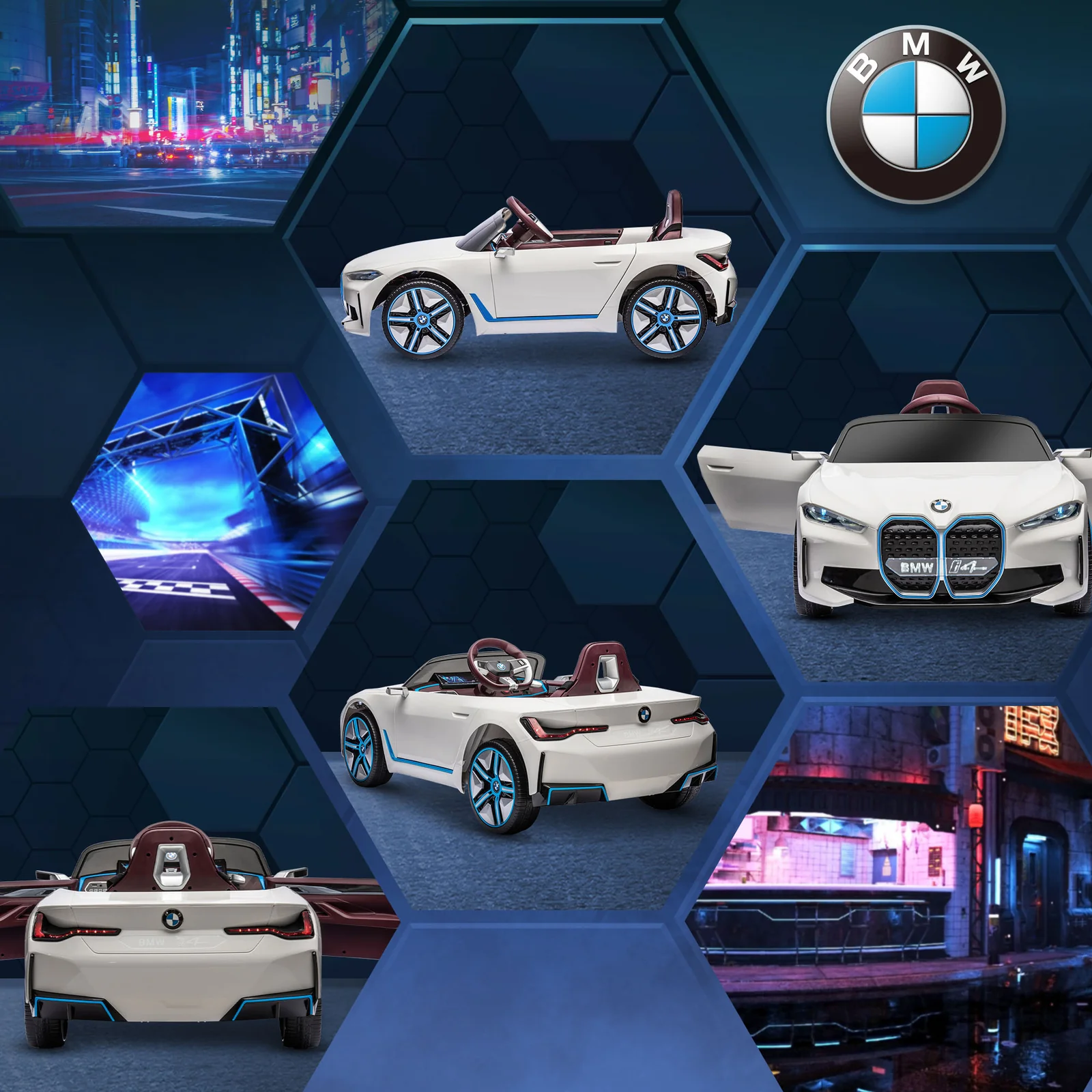 12V Licensed BMW Electric Ride-On Car for Kids with 2.4G Remote Control - Image 5