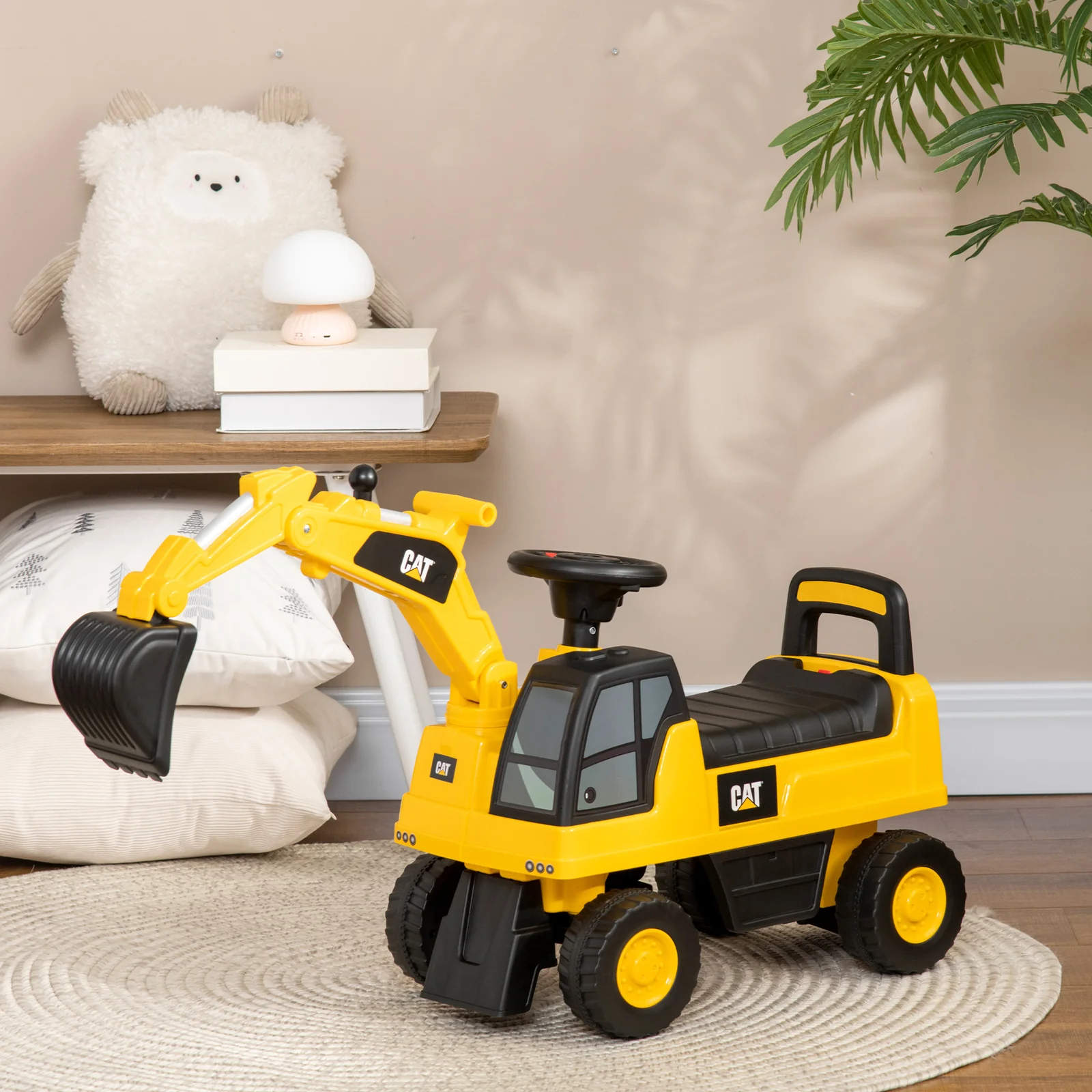 Manual Pedal Ride-On Excavator Toy Licensed for Kids - Image 8