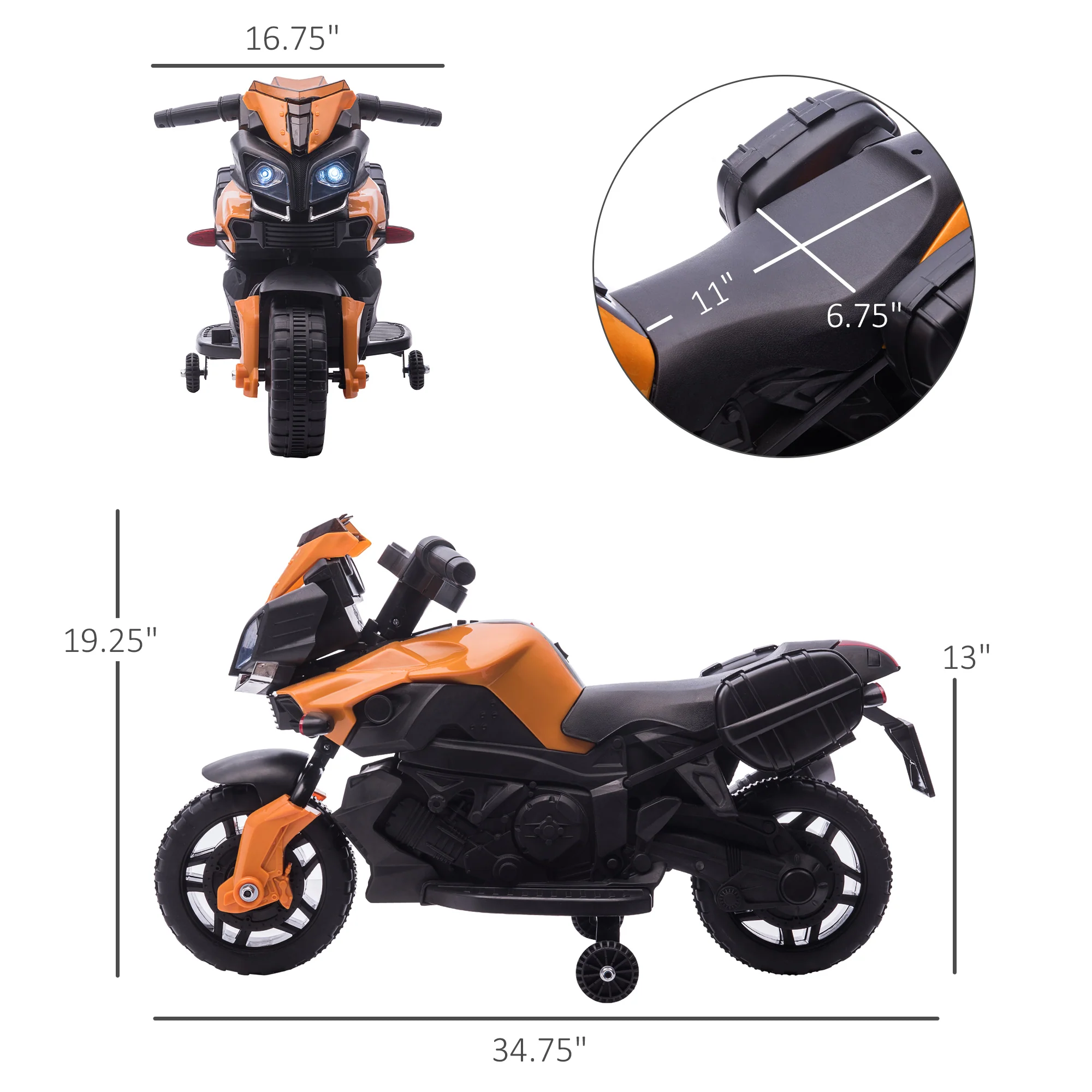 Kids Electric Motorcycle with 6V Rechargeable Battery - Image 2