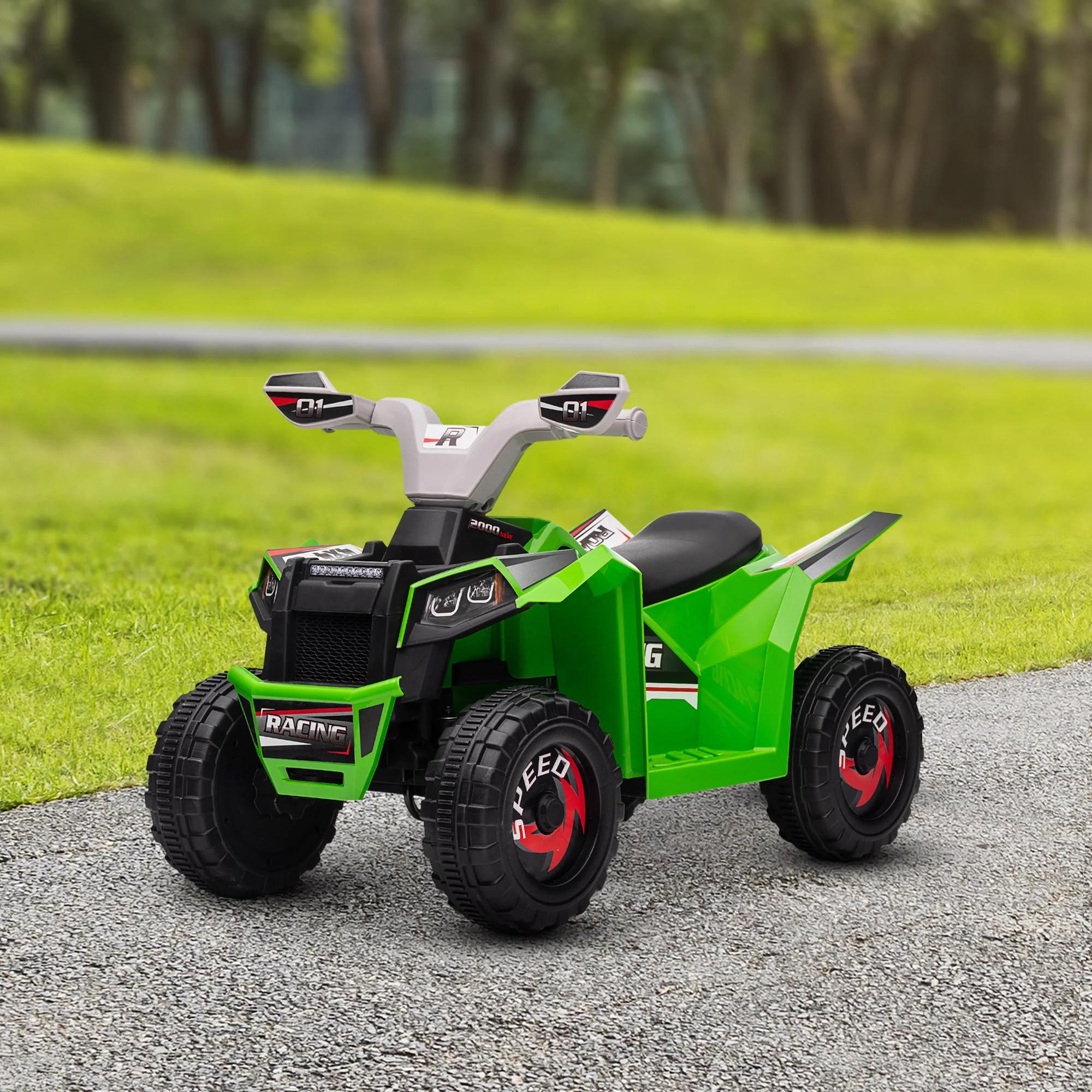 Kids 6V Electric ATV Quad Four-Wheeler with Forward and Reverse - Image 9