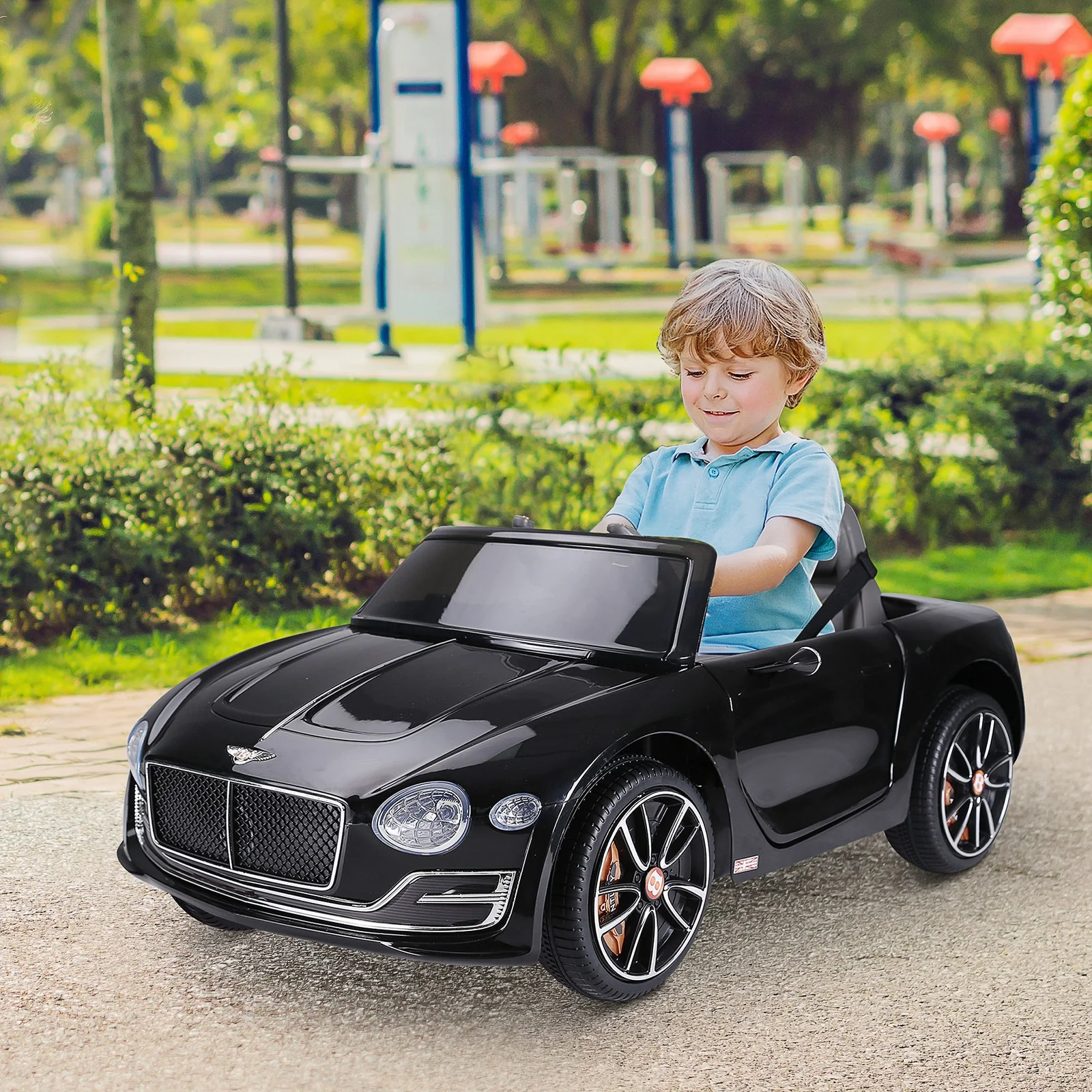 12V Kids Ride-On Licensed Bentley Car with Parent Remote Control Black - Image 2