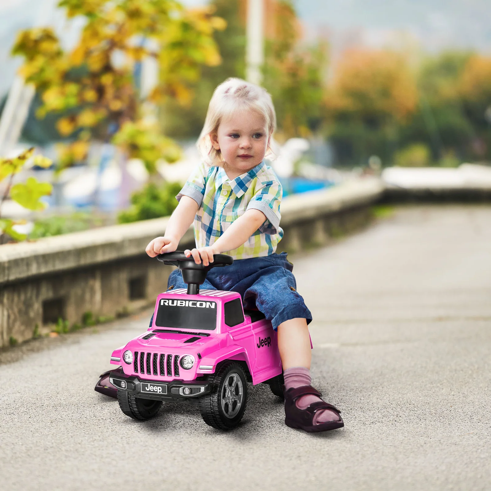 Kids Ride-On Push Car with Engine Sounds and Under-Seat Storage, Foot-to-Floor Powered - Image 9