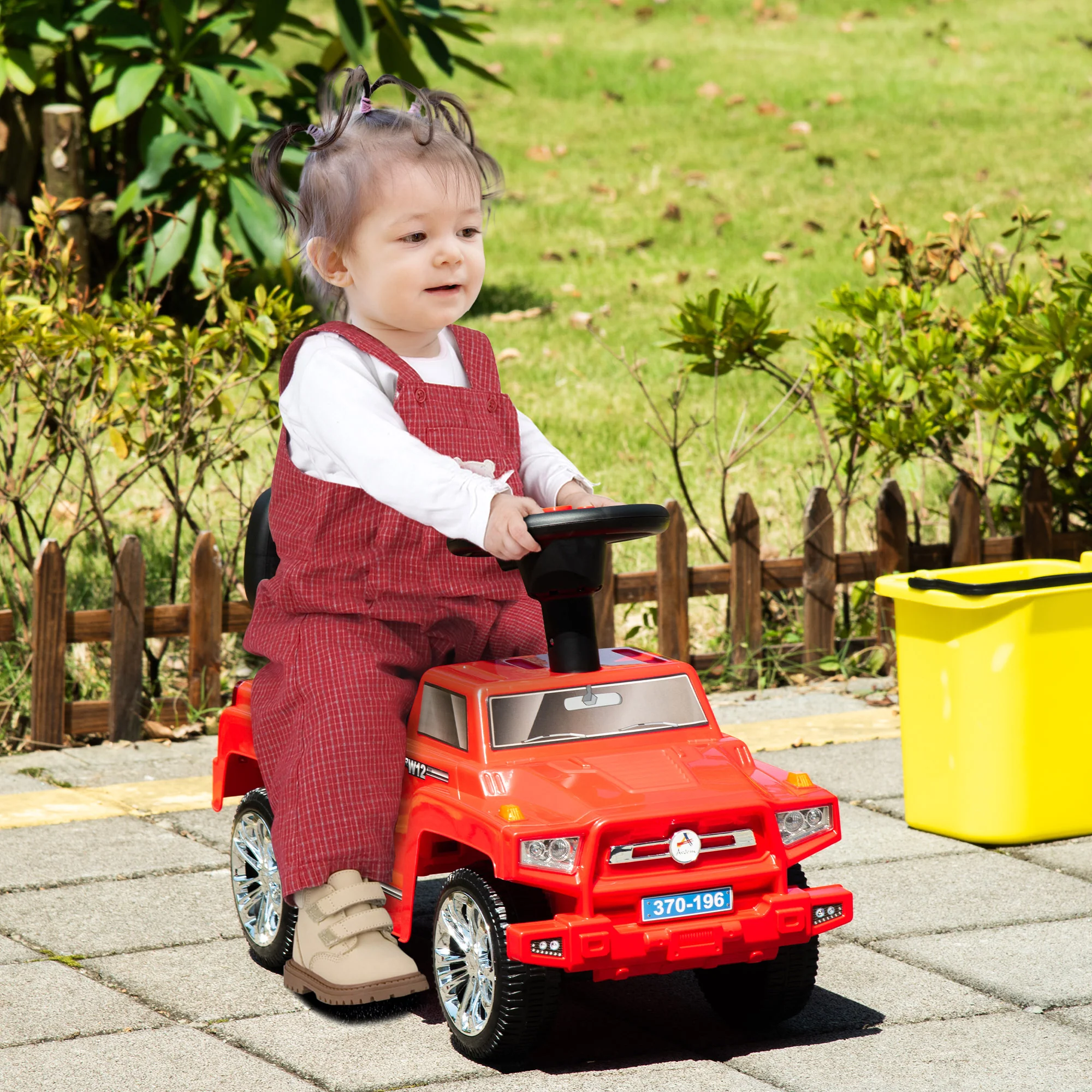 Kids Ride-On Sliding Car with Horn, Music, Lights, and Storage – No Power Needed - Image 13