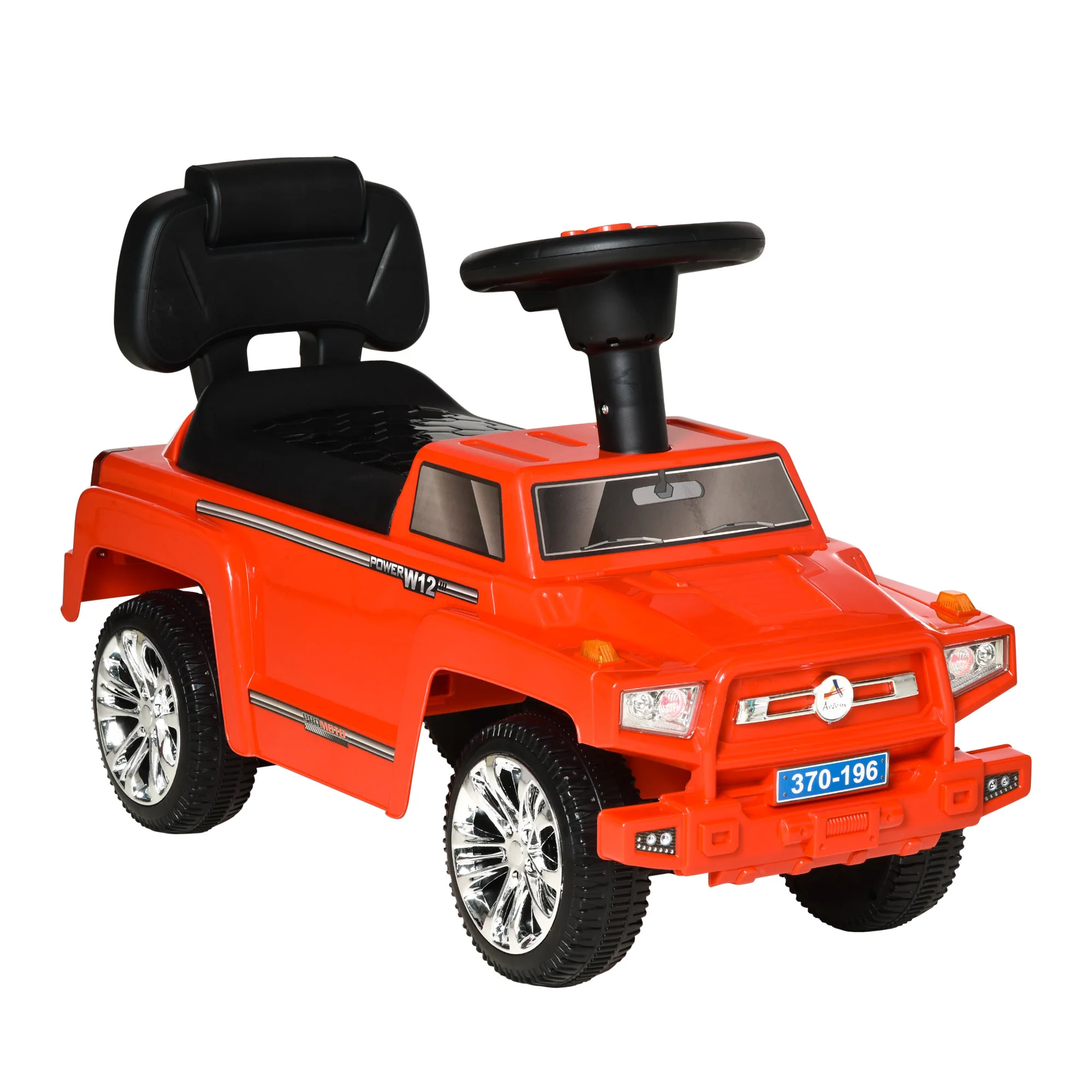 Kids Ride-On Sliding Car with Horn, Music, Lights, and Storage – No Power Needed - Image 3
