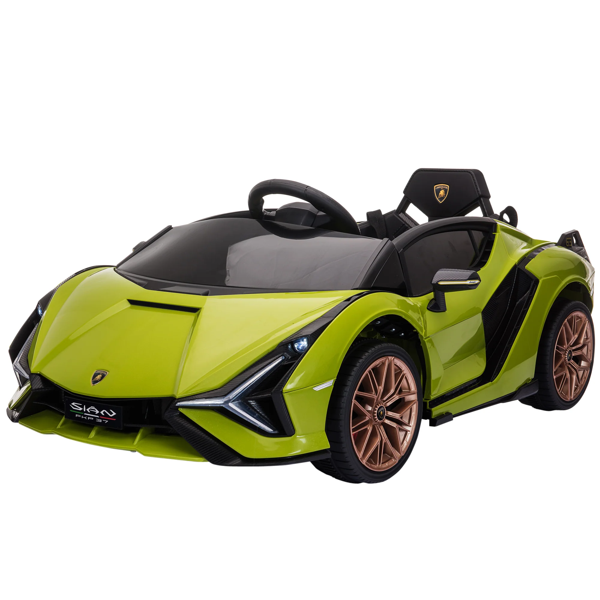 12V Kids Electric Ride-On Lamborghini Sian Car Toy with Remote Control - Image 15