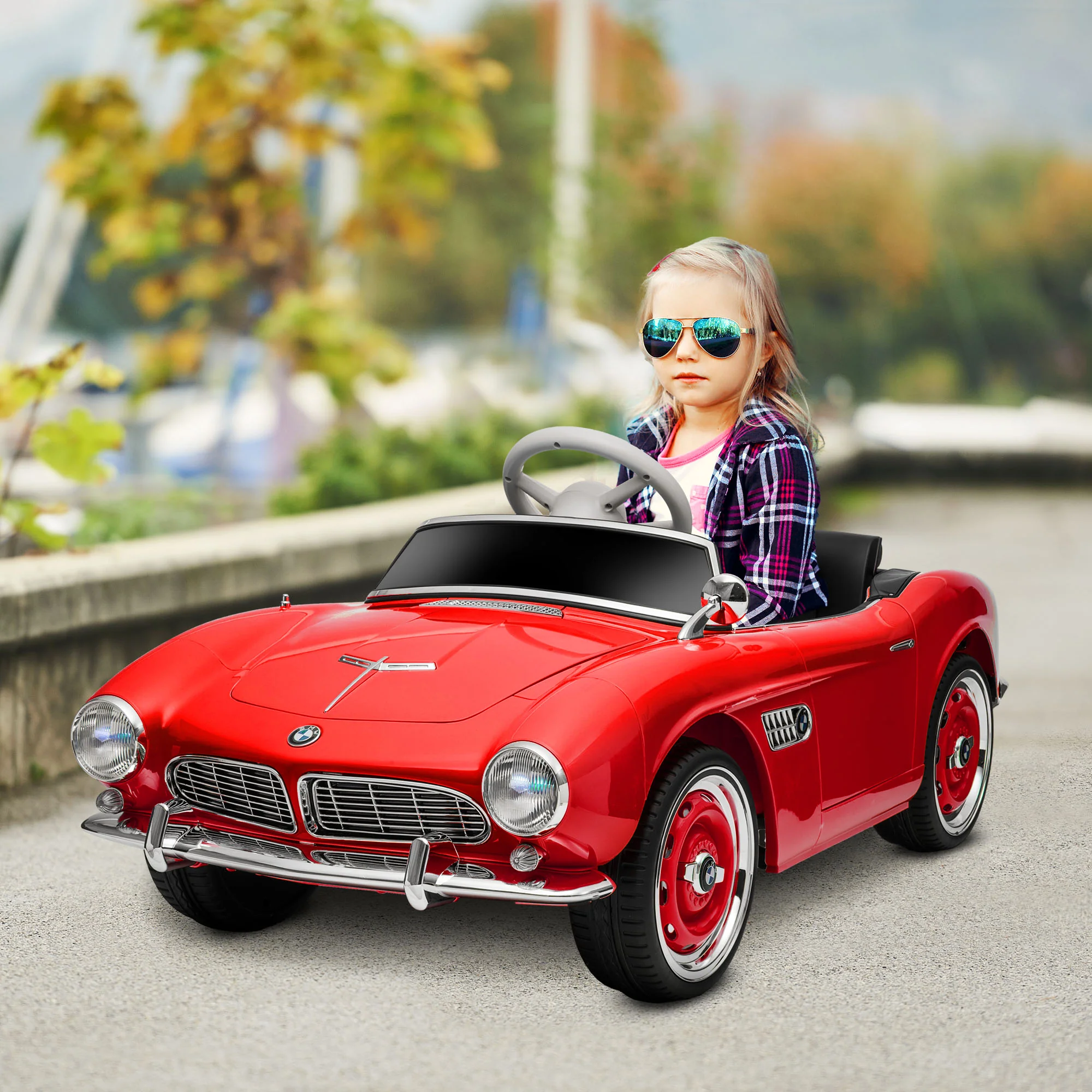 Licensed BMW 12V Electric Ride-On Car for Kids with Easy Transport