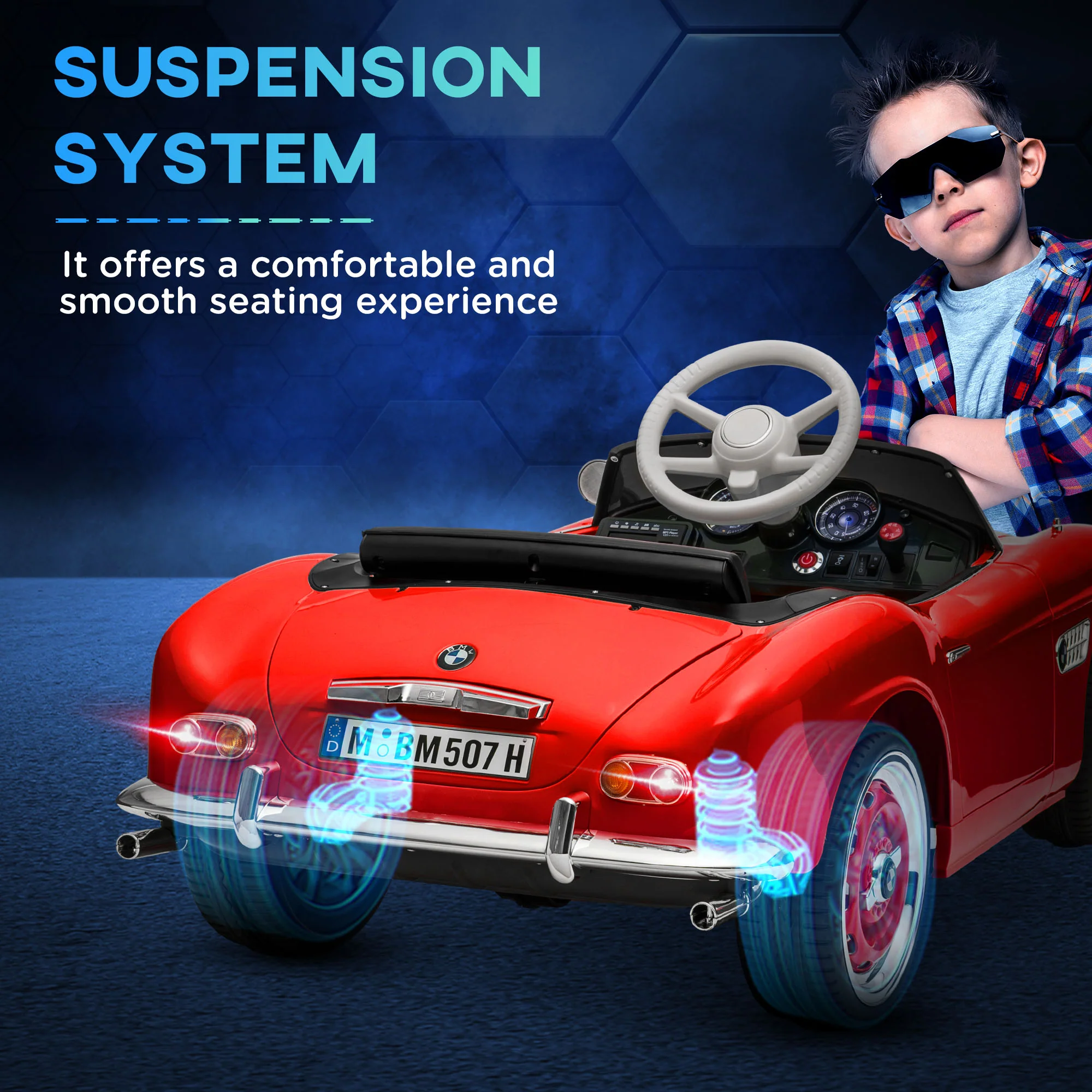 Licensed BMW 12V Electric Ride-On Car for Kids with Easy Transport - Image 10