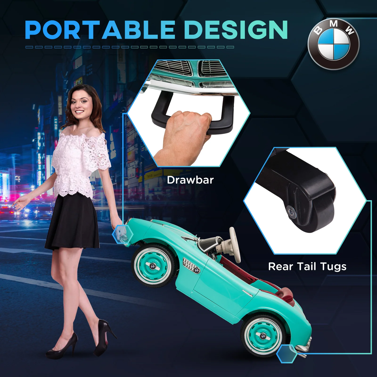 Licensed BMW 12V Battery-Powered Electric Ride-On Car for Kids - Image 5