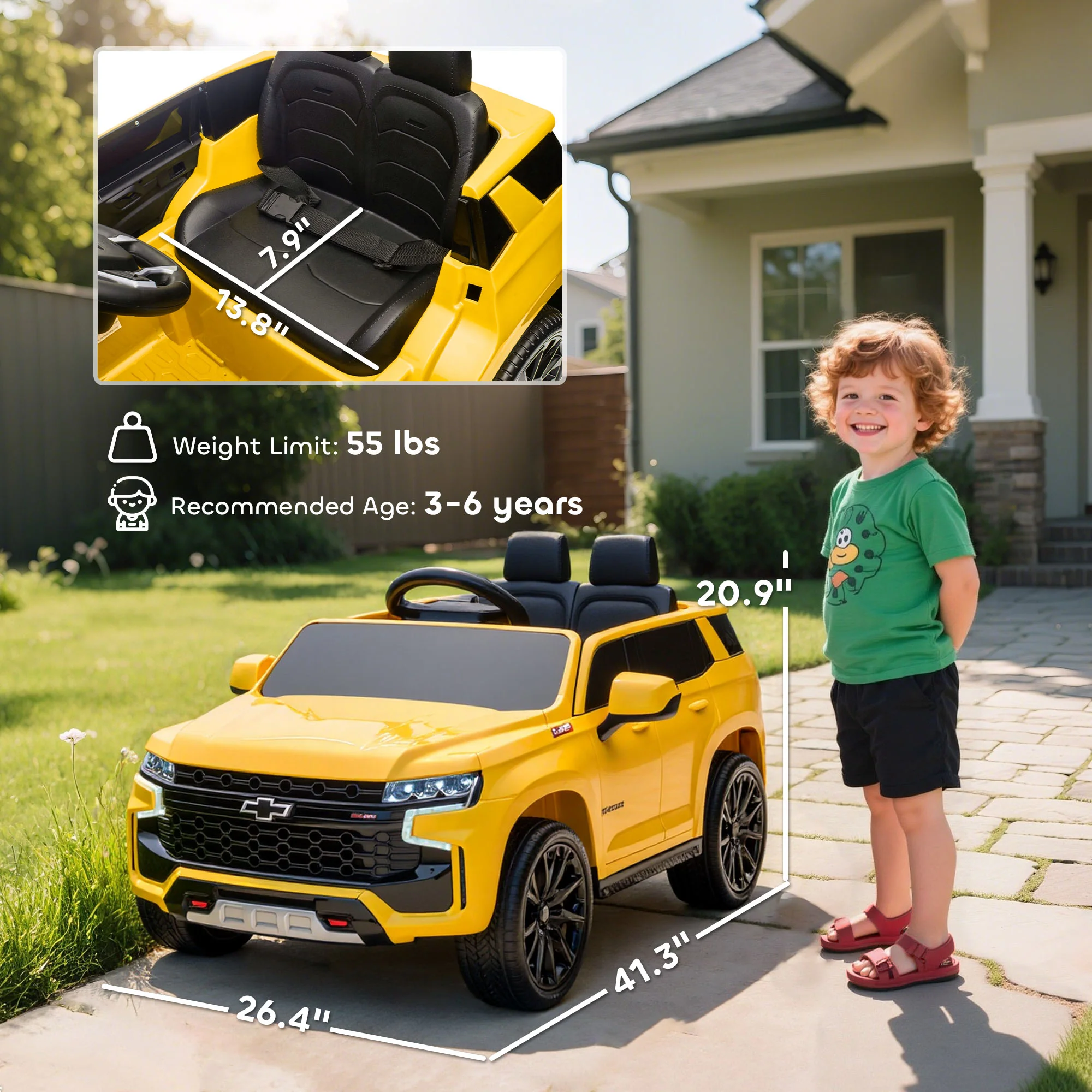 Licensed Chevrolet Tahoe Electric Ride-On Car with Remote Control - Image 2