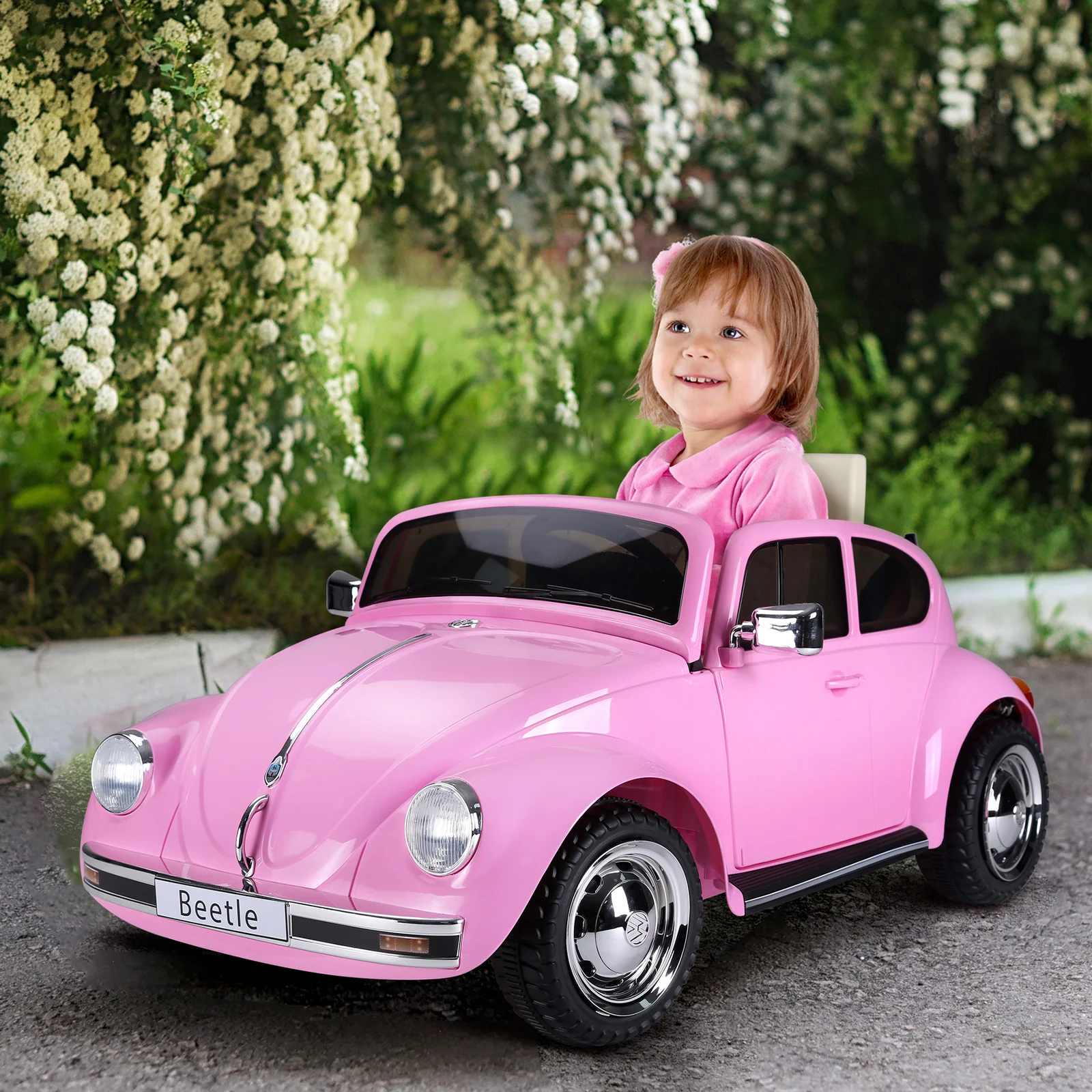 Licensed Volkswagen Beetle Electric Ride-On Car for Kids with 6V Battery Power - Image 8