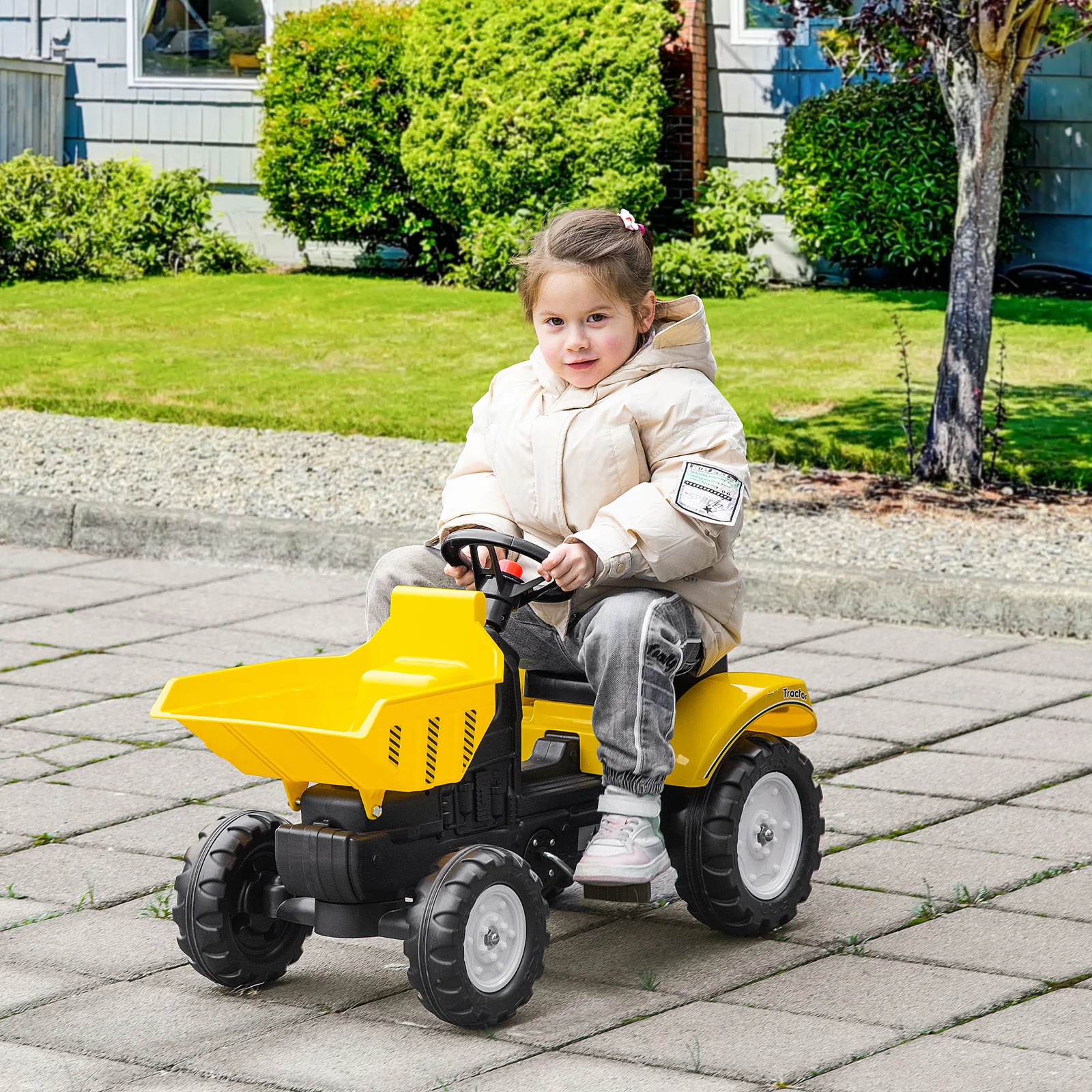 Ride-On Excavator Toy with Manual Control Bucket – No Power Needed - Image 11