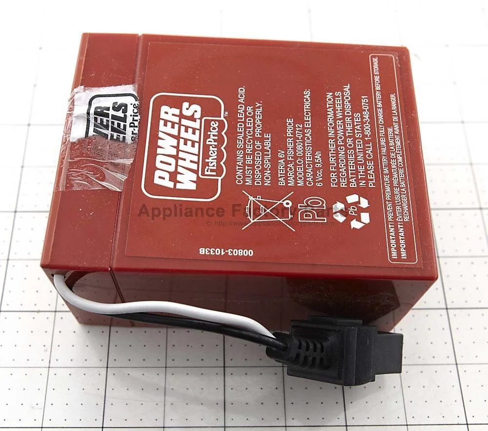 Red S6V Replacement Battery for Power Wheels Appliance Parts Model 00801-0481 - Image 5