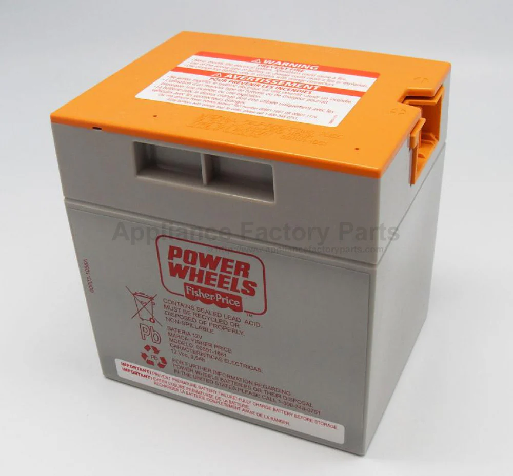 Orange Replacement Battery for Smart Car Appliance Parts Model 00801-1857 - Image 3