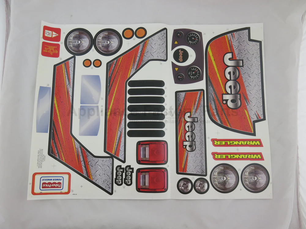 Appliance Factory Replacement Label Sheet BCK85-0310 for Jeep - Image 3