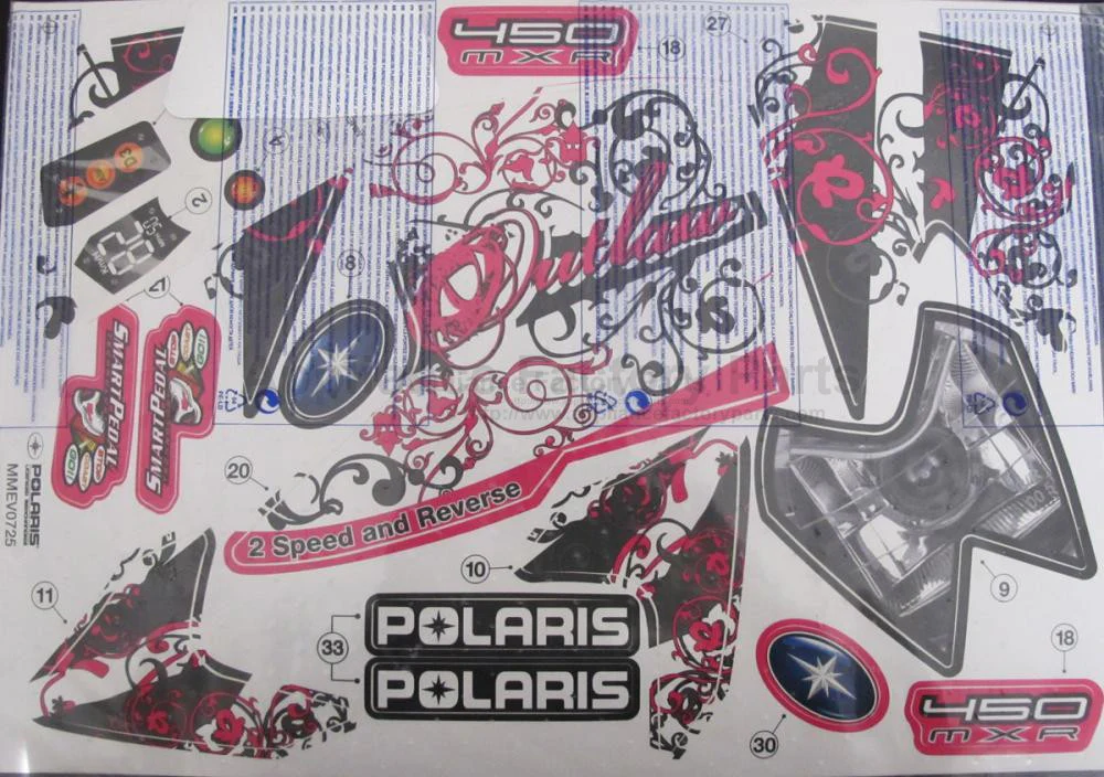 MMEV1442US Outlaw Pink Appliance Decal Set for Factory Parts