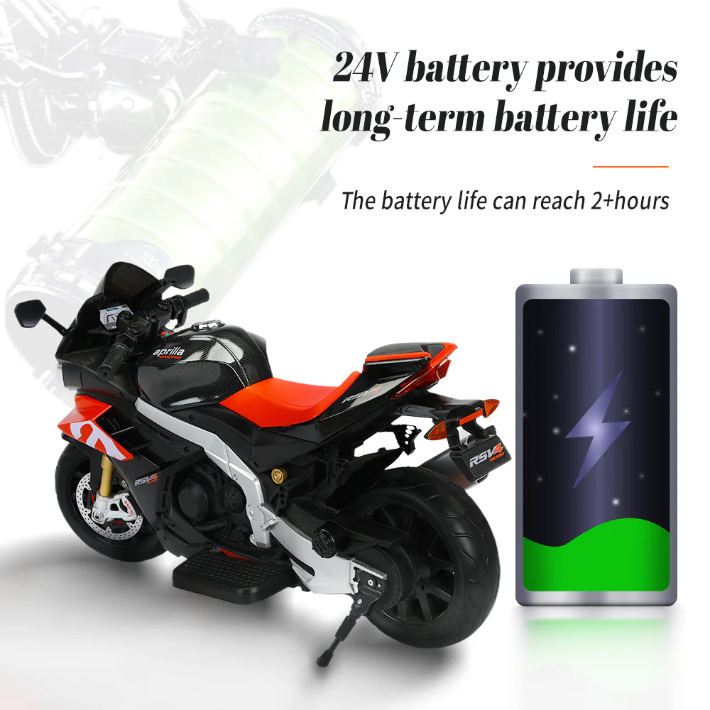 Aprilia 12V Electric Motorcycle for Kids - 2 Wheels, Ages 3-10 - Image 39