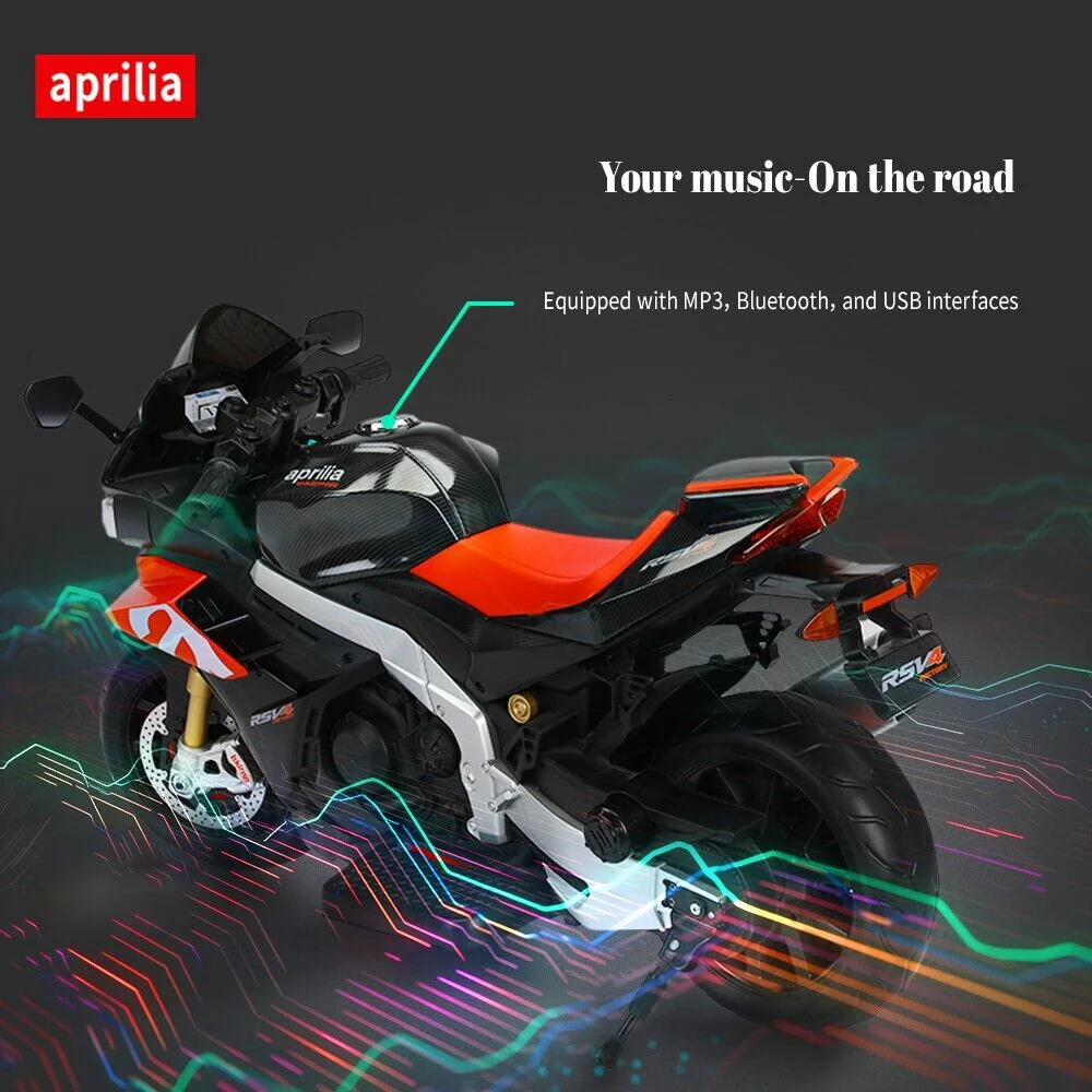 Aprilia 24V Kids Electric Motorbike with Dual 150W BLDC Motors - Speeds up to 12MPH - Image 10