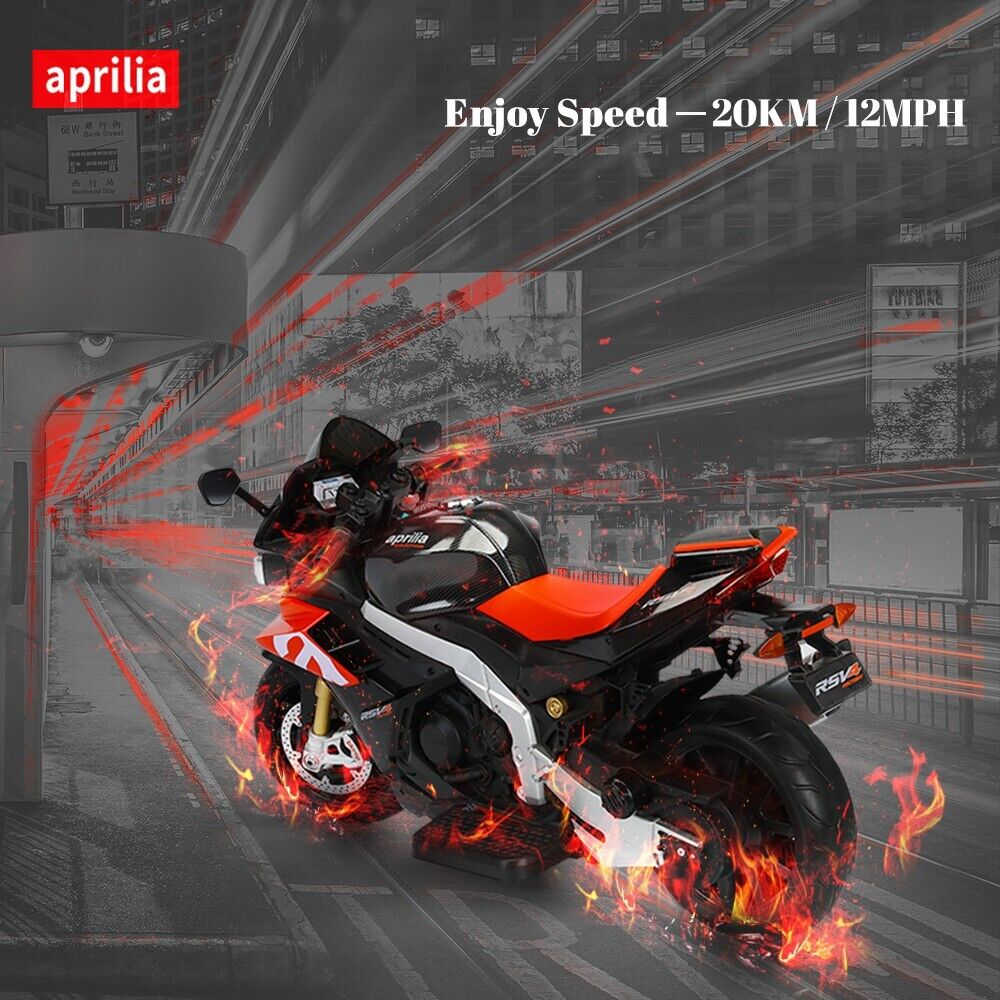 Aprilia 24V Kids Electric Motorbike with Dual 150W BLDC Motors - Speeds up to 12MPH - Image 5