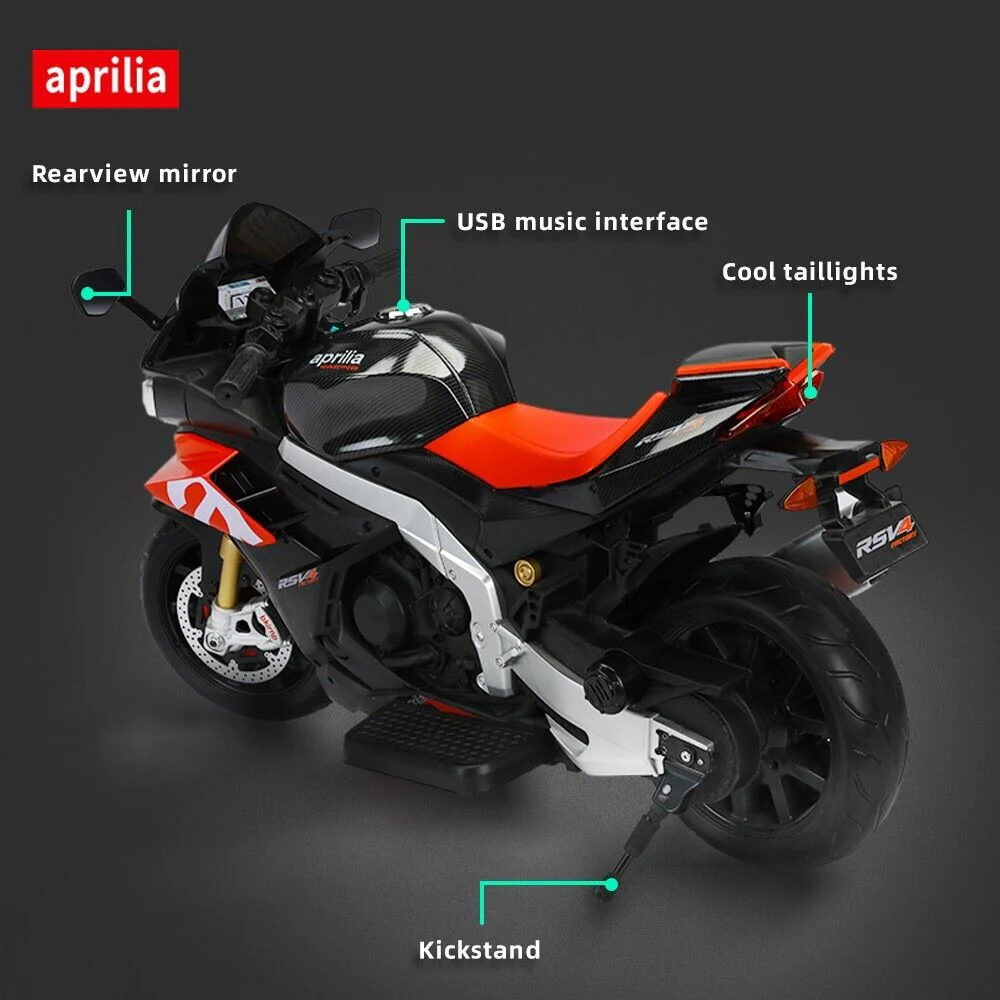 Aprilia 24V Kids Electric Motorbike with Dual 150W BLDC Motors - Speeds up to 12MPH - Image 7