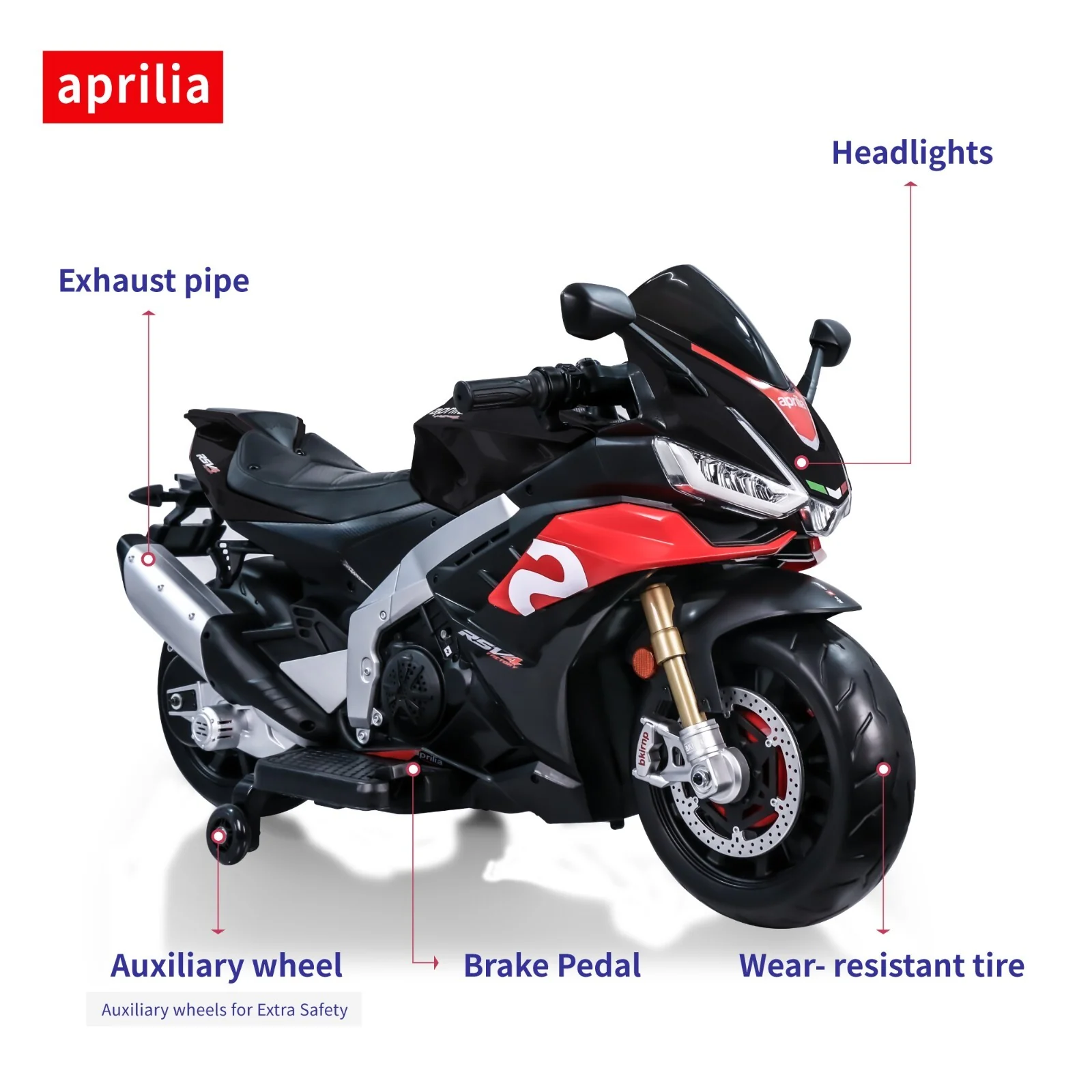 Licensed Kids Electric Battery-Powered Dirt Bike Ride-On Motorcycle Toy - Image 5