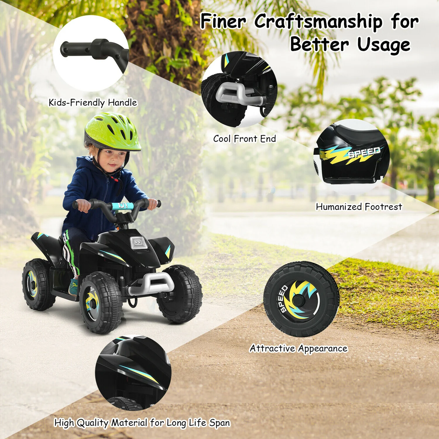 ATV Eléctrica para Niños Pequeños de 6V con Reversa - Regalo Ideal para Niños - Image 9