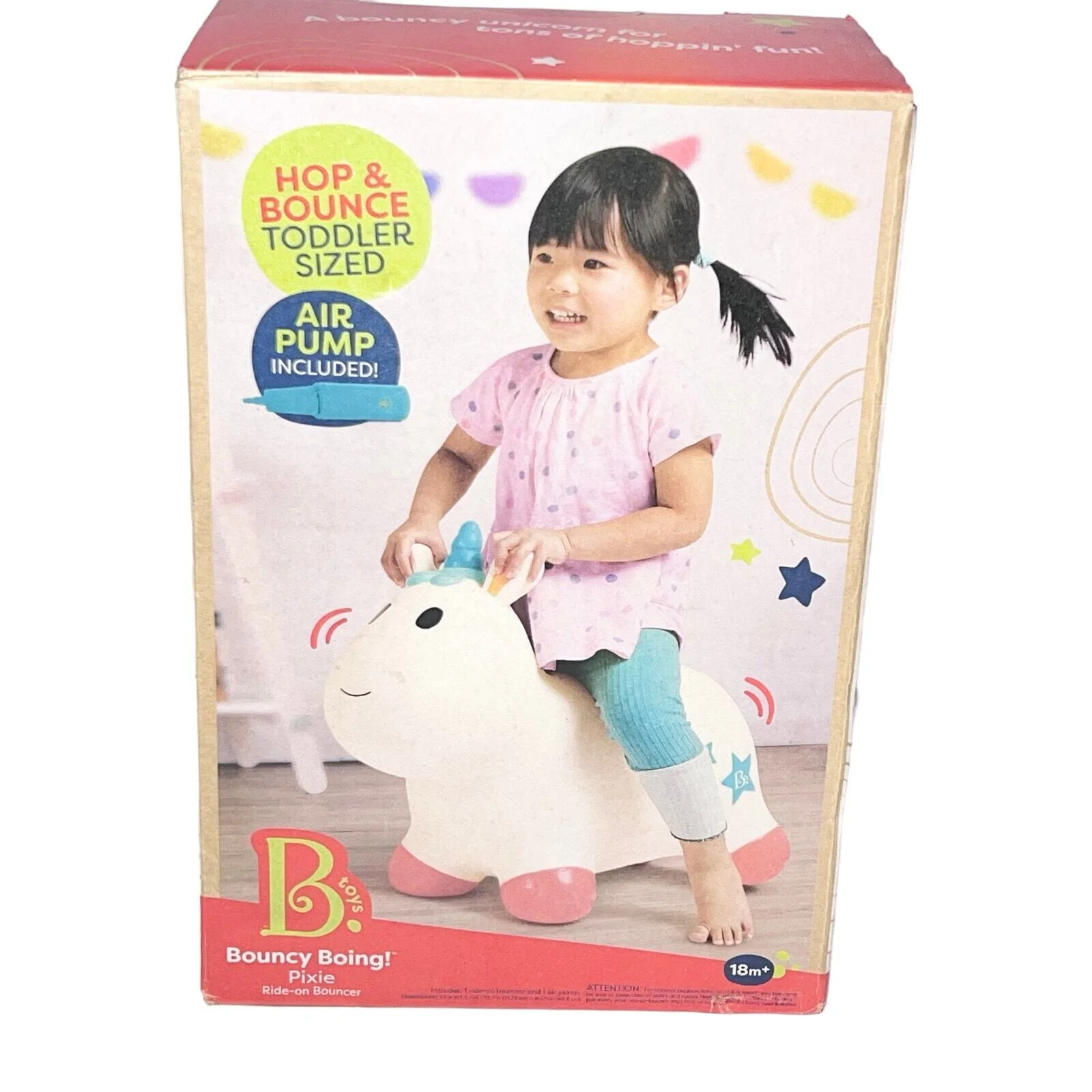 Ride-On Unicorn Hopper Toy with Air Pump Included for Ages 18 Months and Up - Image 4