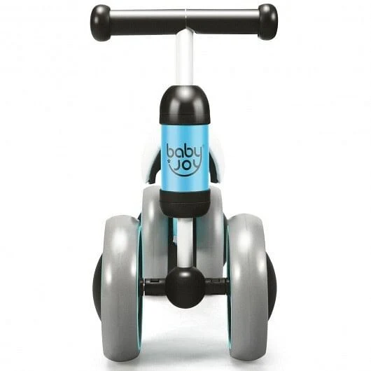 Toddler Balance Bike for 2-Year-Old Boys and Girls, No Pedals, 4-Wheel Blue Design - Image 3